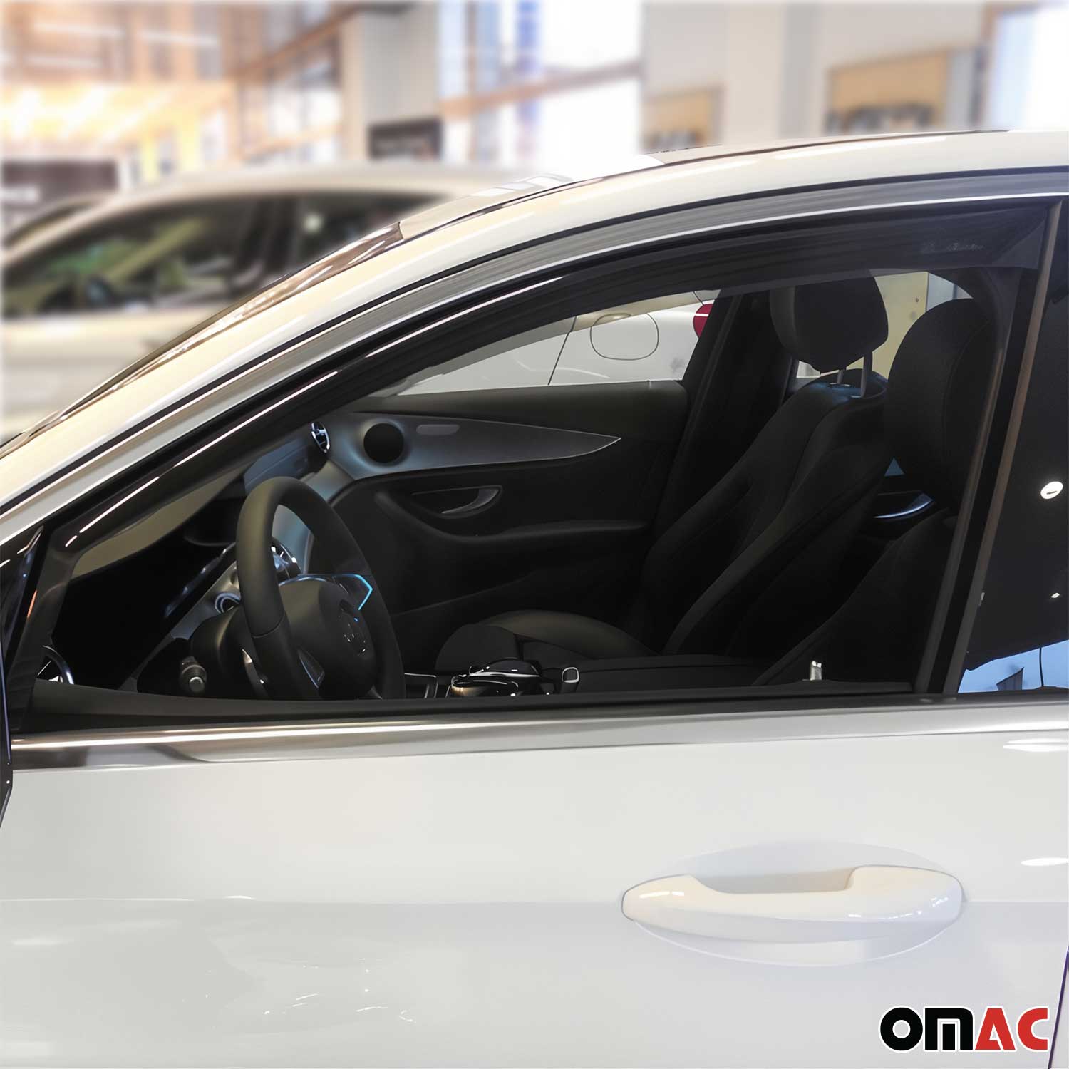 2017-2023 Mercedes E Class W213 S213 Window Visor Vent Rain Deflector 4Pcs Smoke