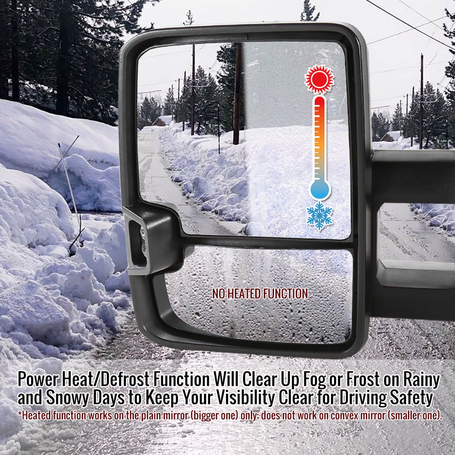 2007-2014 Chevy Silverado/Suburban/Sierra/Yukon/XL Heated Towing Mirrors Smoke