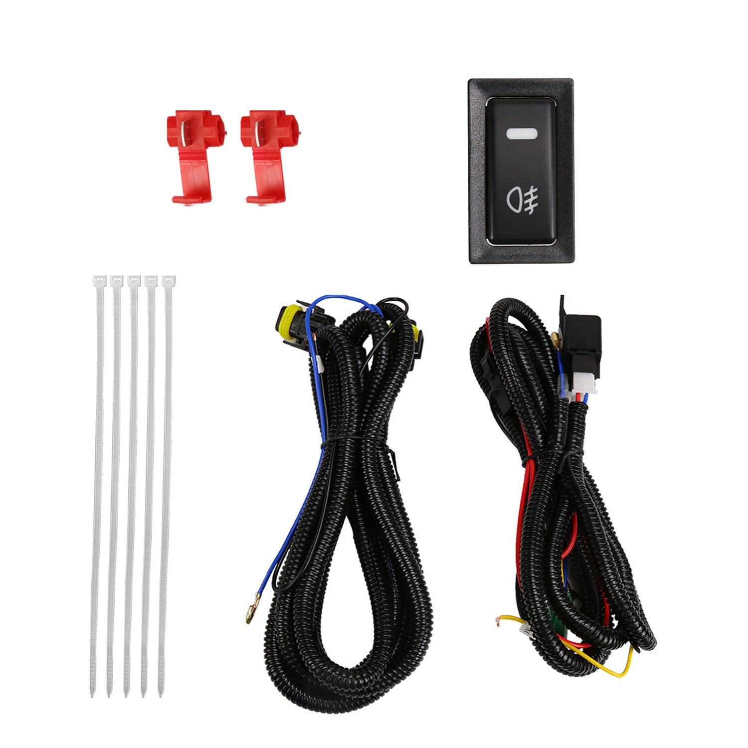 2003-2004 Toyota Corolla H3 Fog Lights Kit Switch & Wiring Harness Chrome