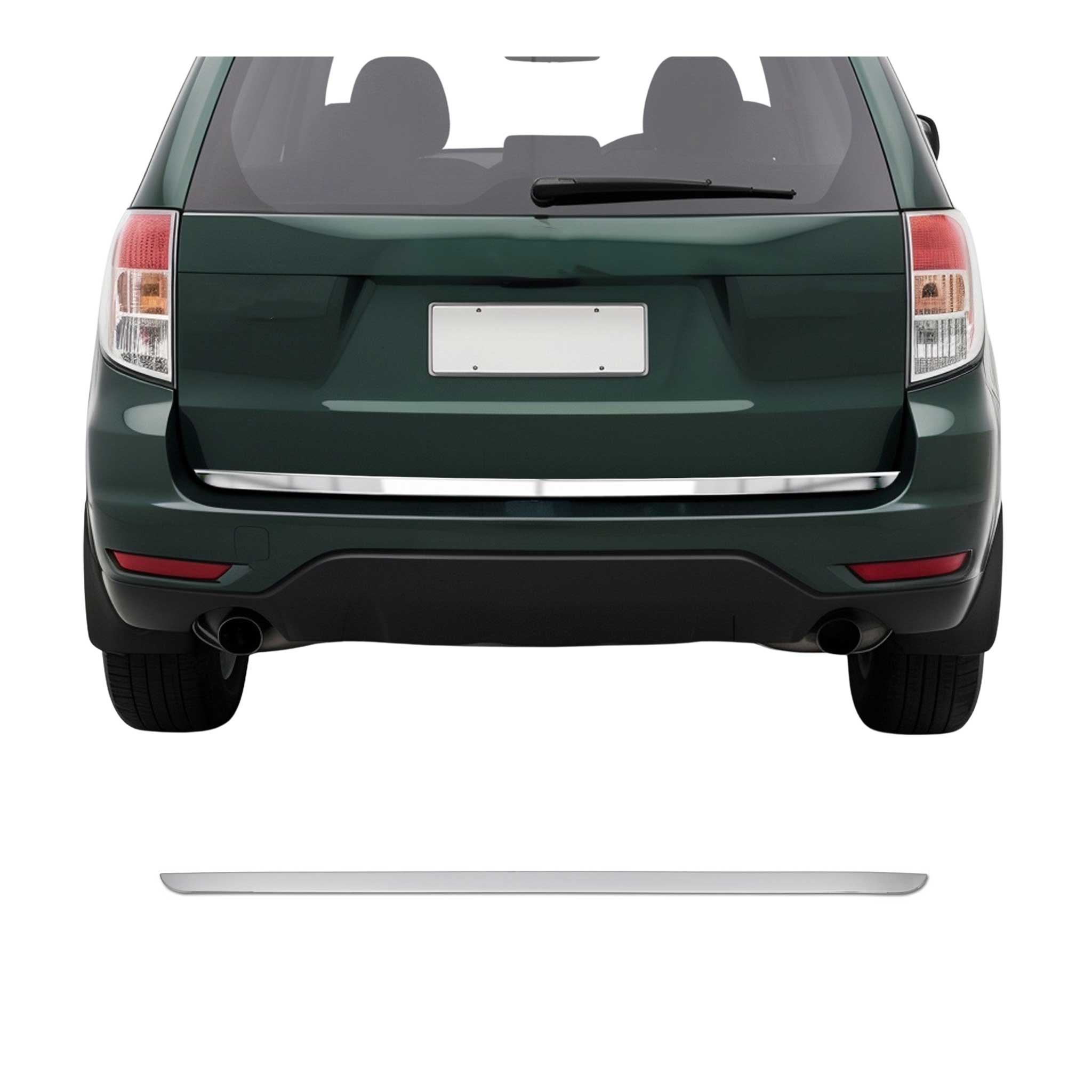 2009-2013 Subaru Forester Rear Trunk Molding Trim Stainless Steel Silver