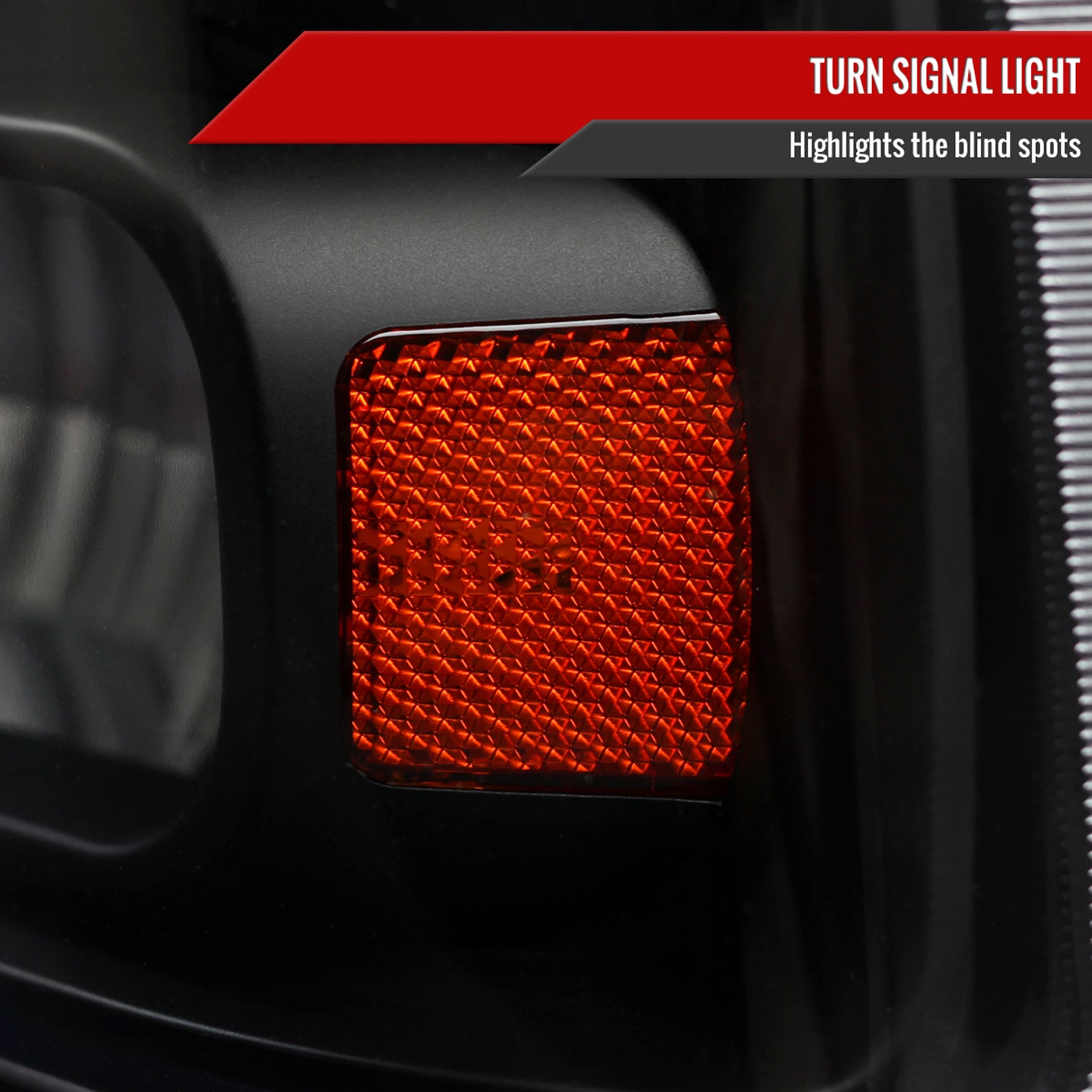 1999-2004 Ford F-250/350/450/550/Excursion Crystal Headlights LED Light Black