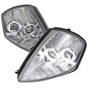 2000-2005 Mitsubishi Eclipse Dual Halo Projector Headlights Chrome/Clear Lens