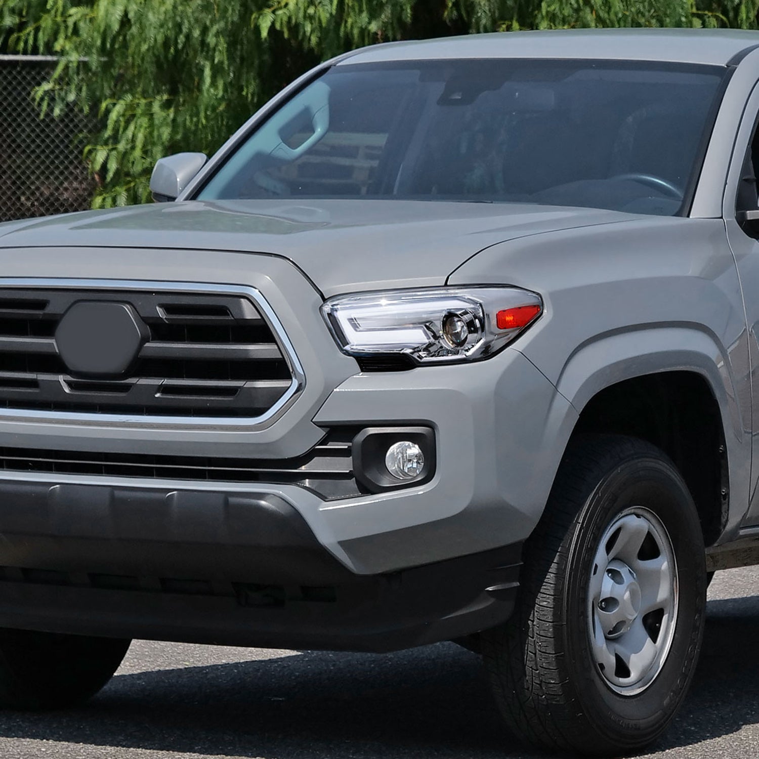 2016-2023 Toyota Tacoma Sequential LED Bar Projector Headlights Chrome