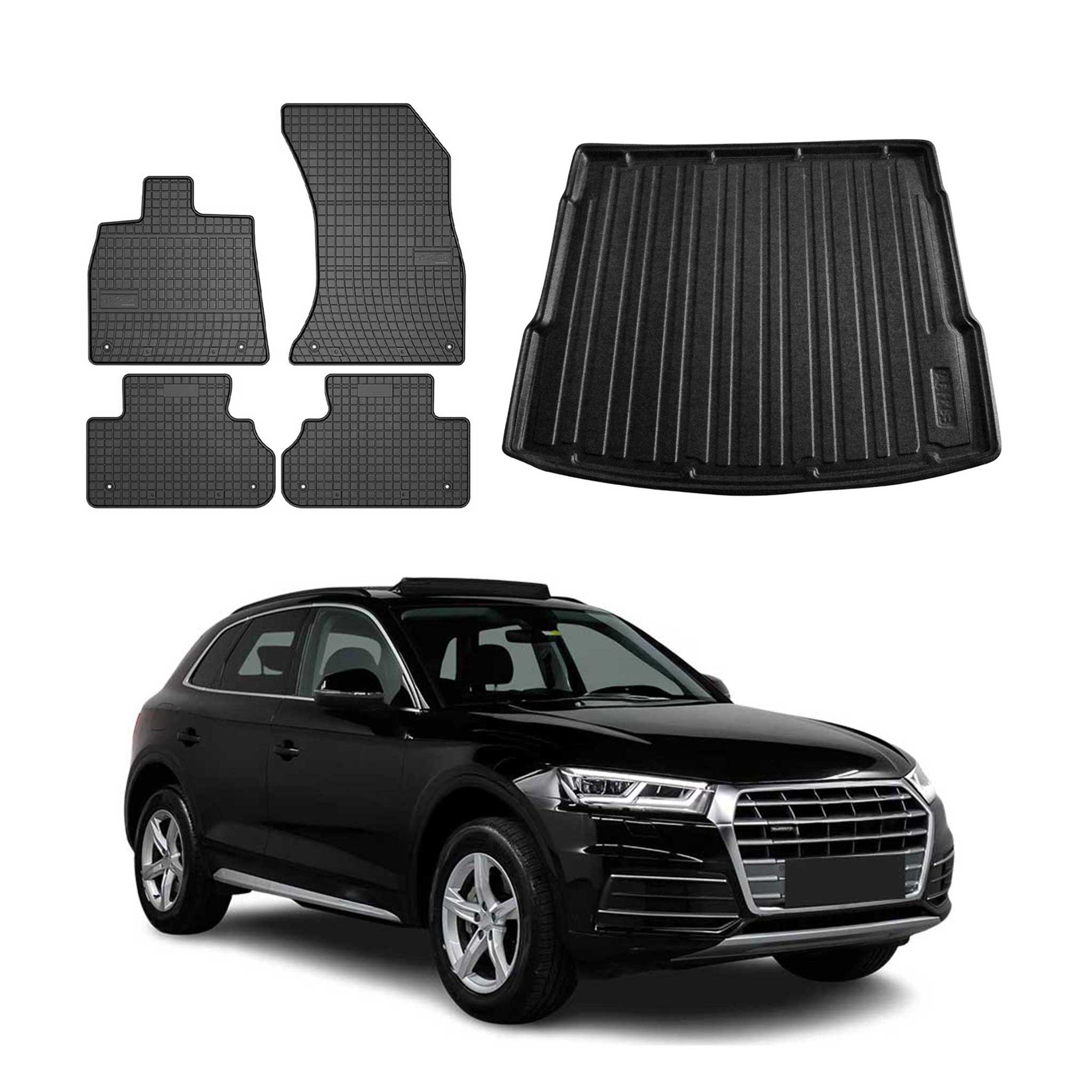2018-2025 Audi Q5 / Q5 PHEV / SQ5 2.gen Floor Mats & Cargo Liner Full Set All Weather Black