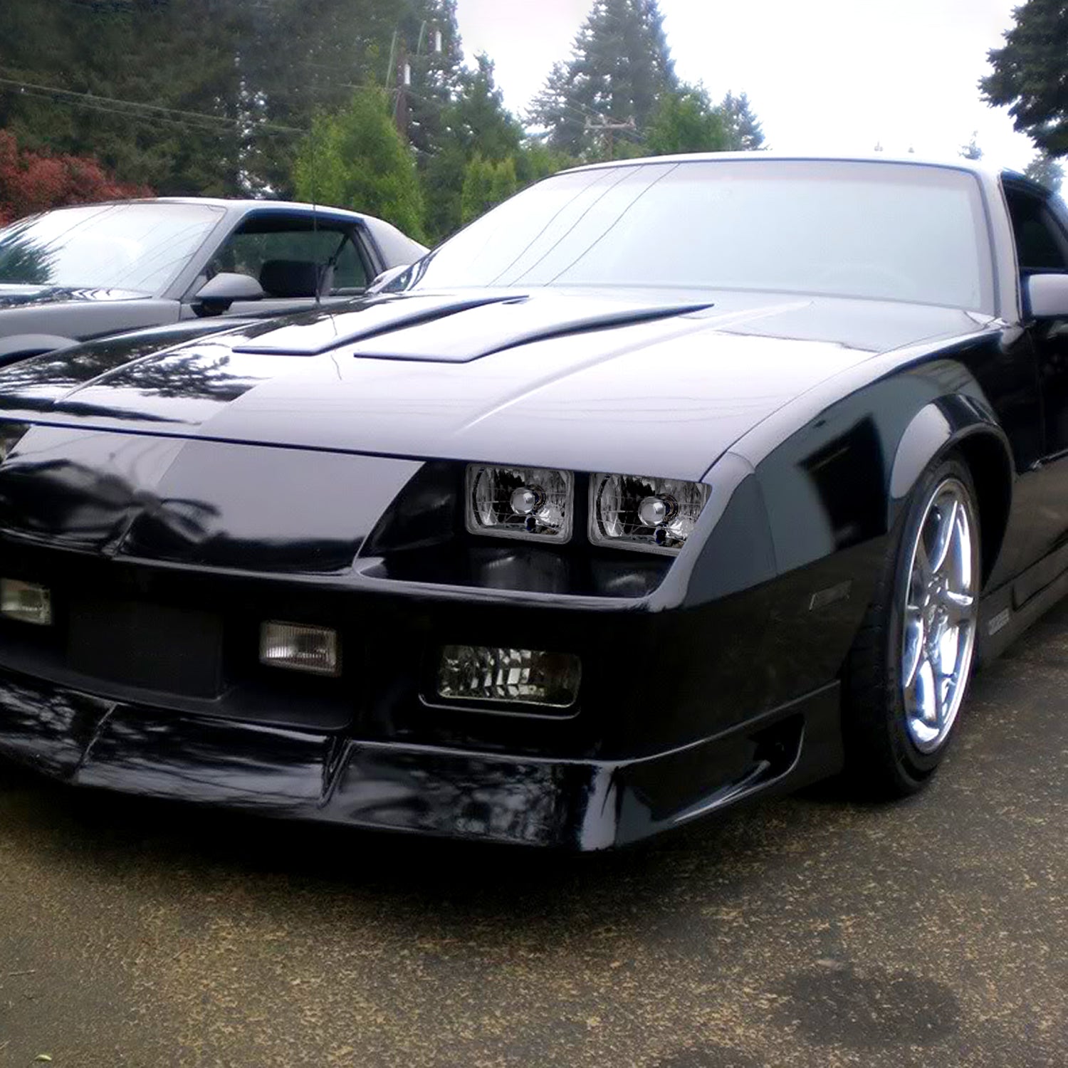 Universal 4"x6" H4 Crystal Headlights Chrome Housing/Glass Lens