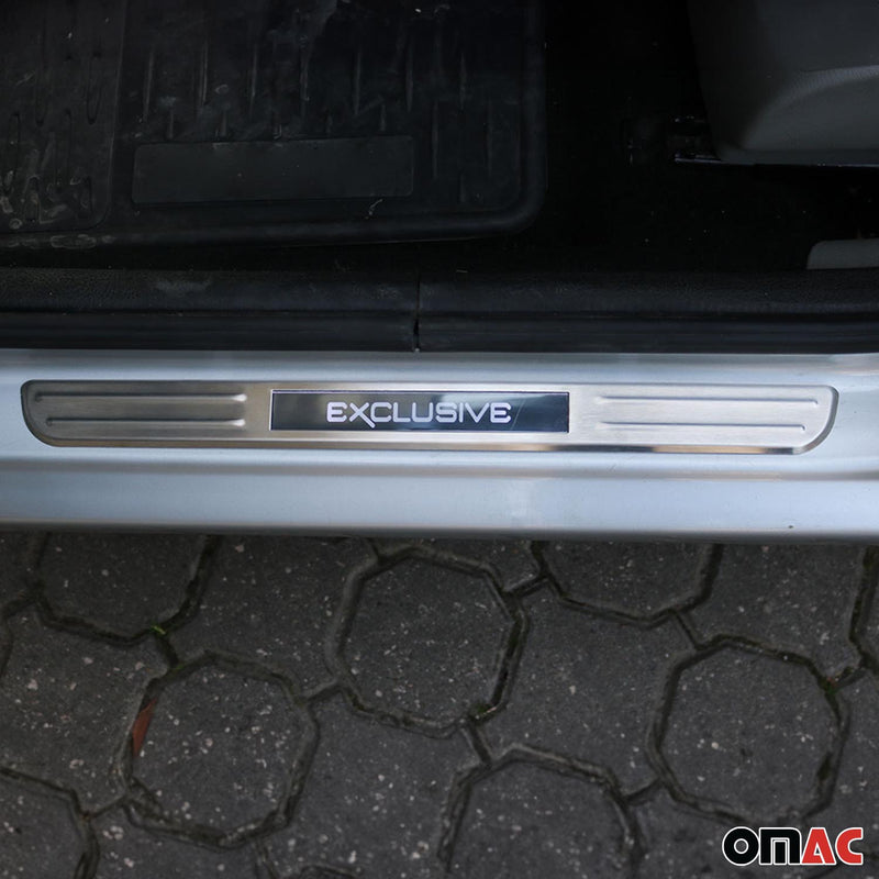 2010-2014 Mercedes Vito W639 Door Sill Scuff Plate Illuminated Exclusive Brushed Steel 2Pcs