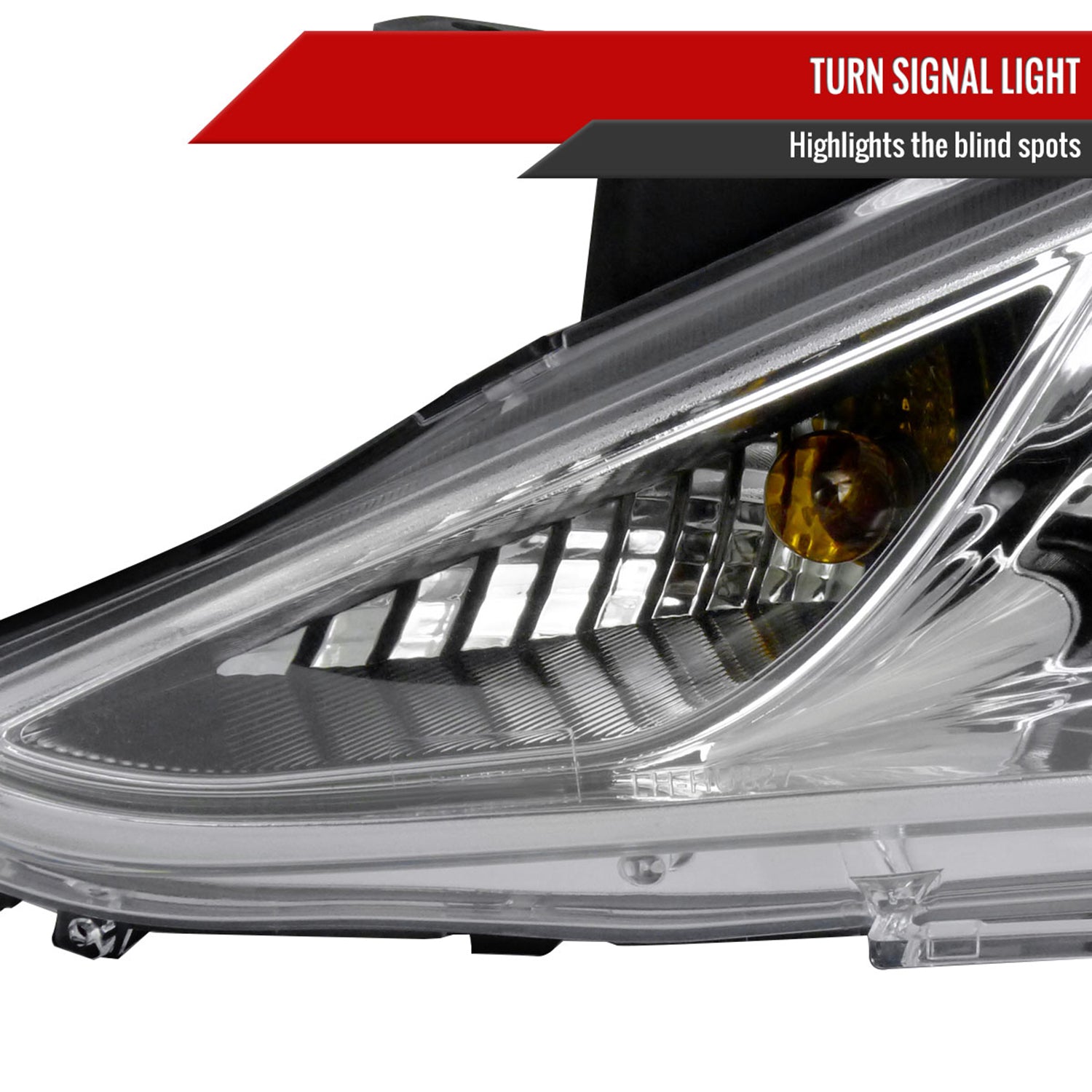 2011-2014 Hyundai Sonata Projector Headlights SMD LED Light Strip Chrome/Clear