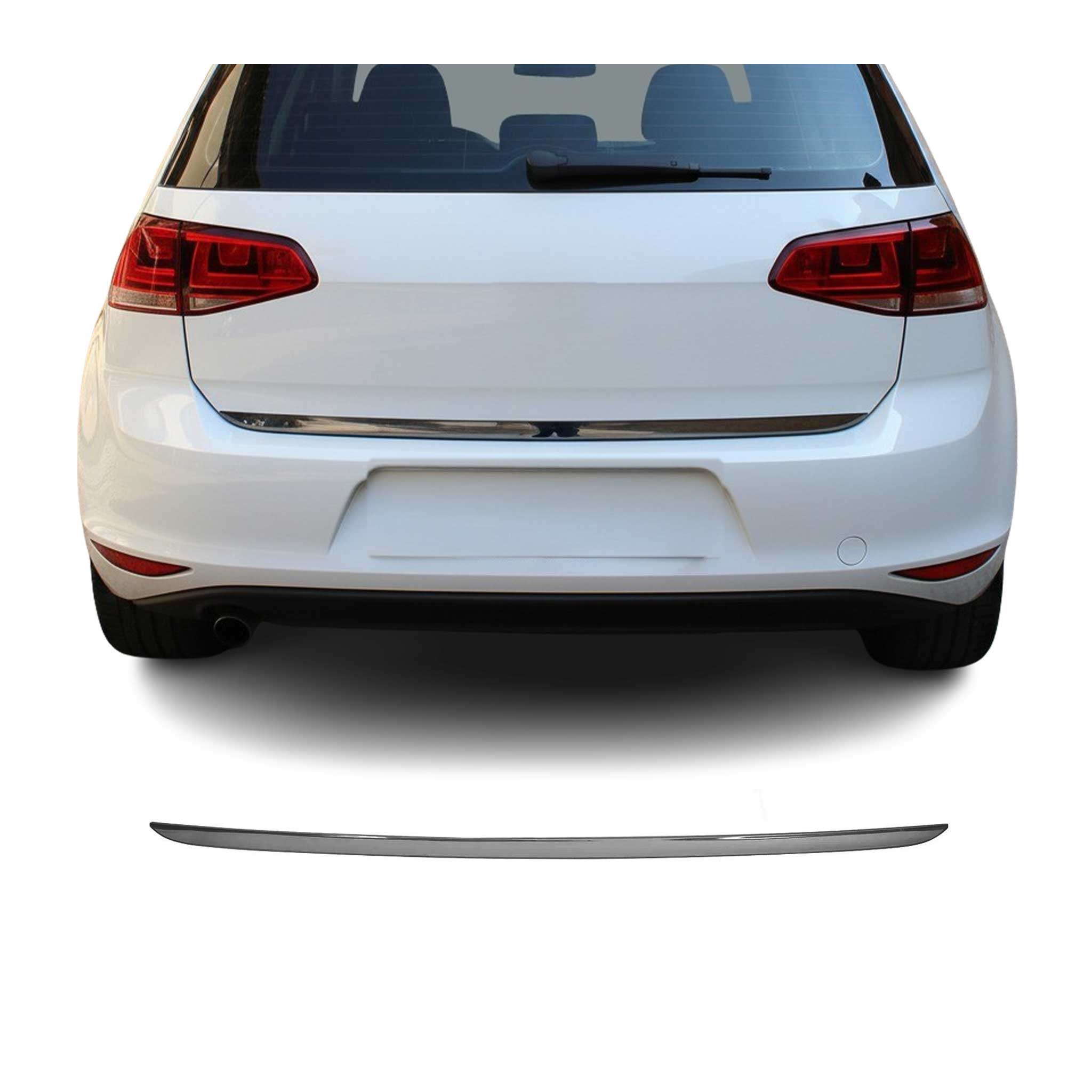 2015-2021 VW Golf Mk7 Rear Trunk Molding Trim Stainless Steel Dark 1Pc