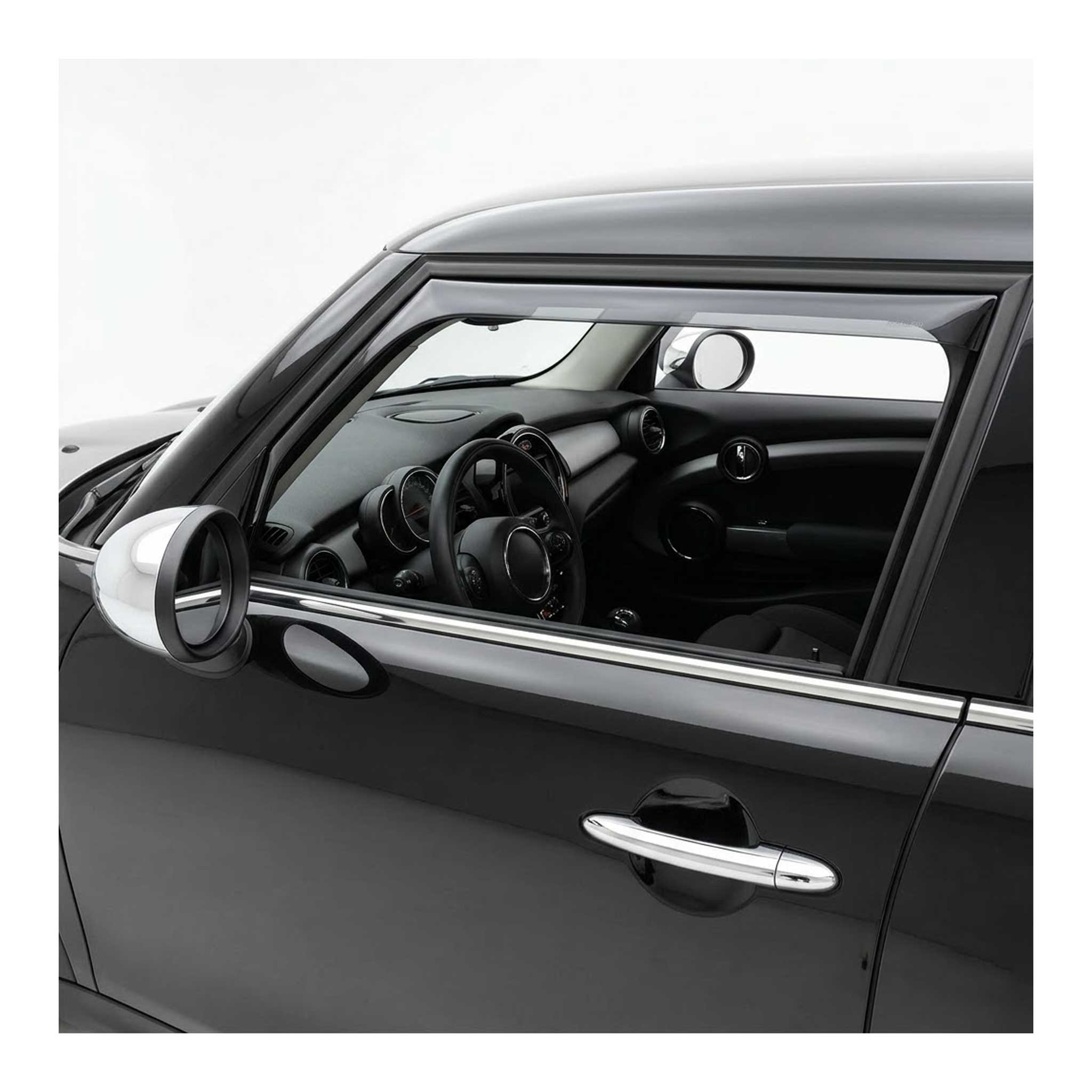 2014-2023 Mini Cooper F55 5 Door Window Visor Vent Rain Deflector 2Pcs Smoke