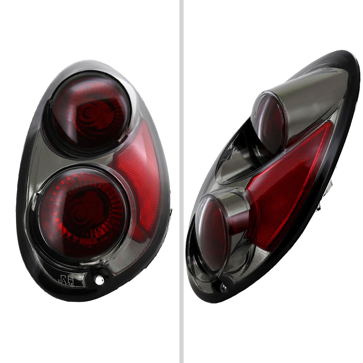 2001-2005 Chrysler PT Cruiser Tail Lights Chrome Housing/Smoke Lens