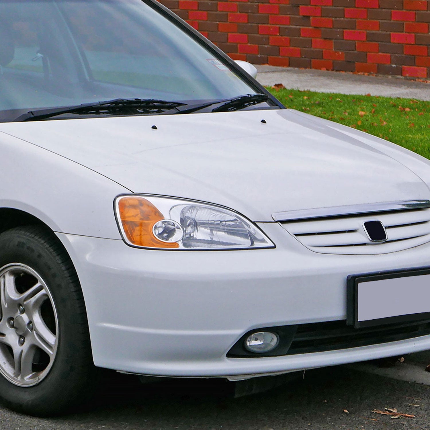 2001-2003 Honda Civic Coupe/Sedan H11 Fog Lights Kit Chrome/Clear Lens