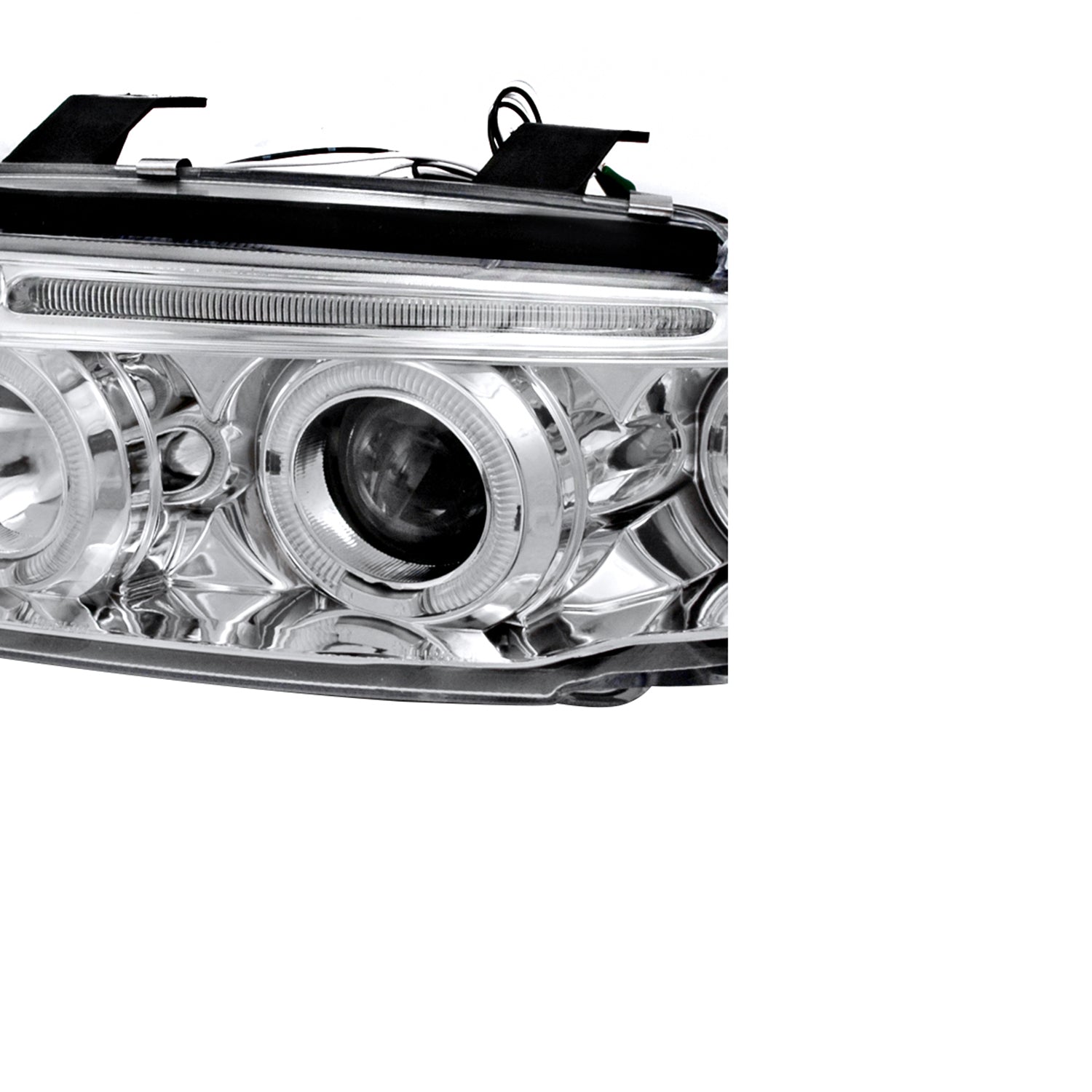 1996-1999 Audi A4 Dual Halo Projector Headlights Chrome Housing/Clear Lens