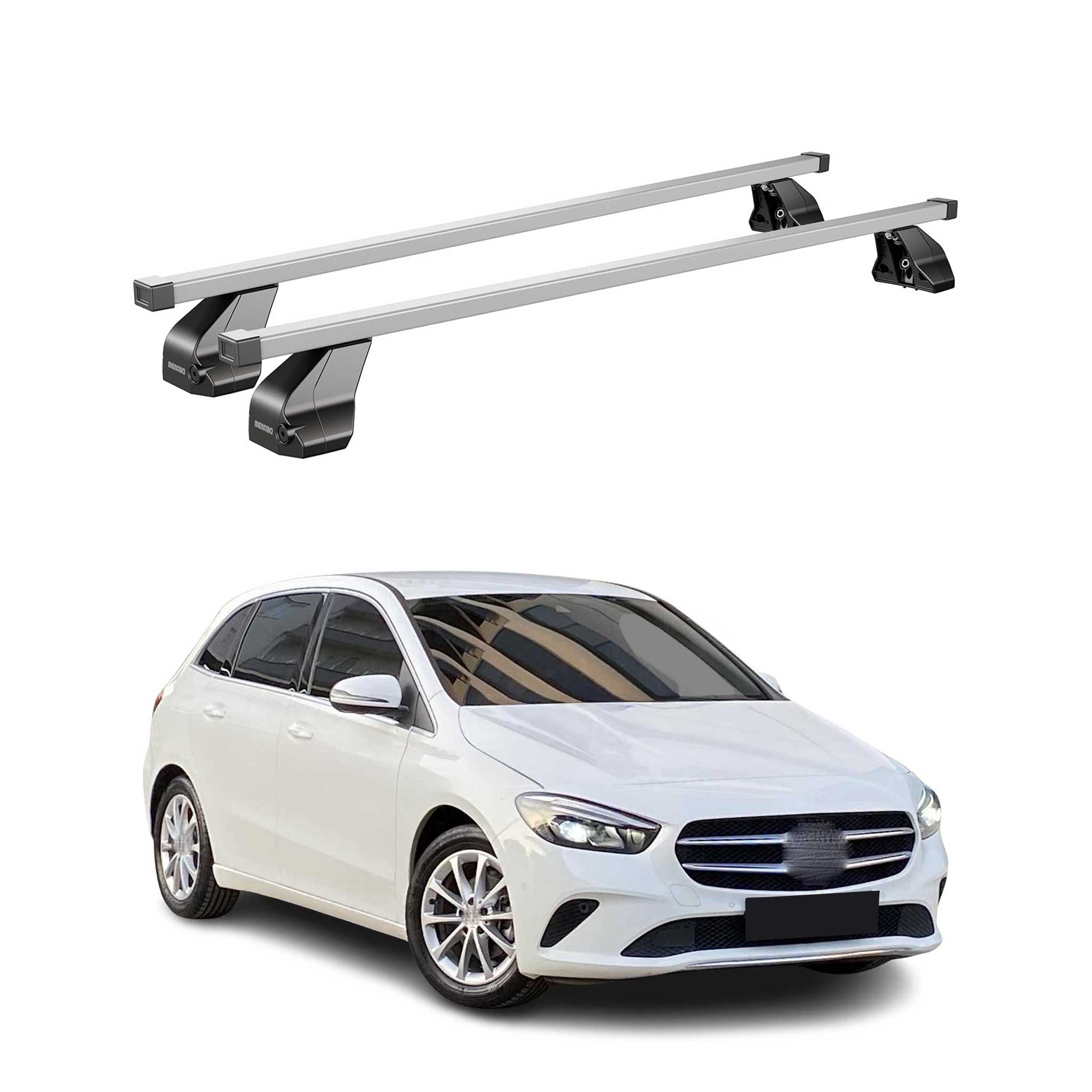 2019-2024 Mercedes B Class W247 Roof Rack Cross Bars Silver