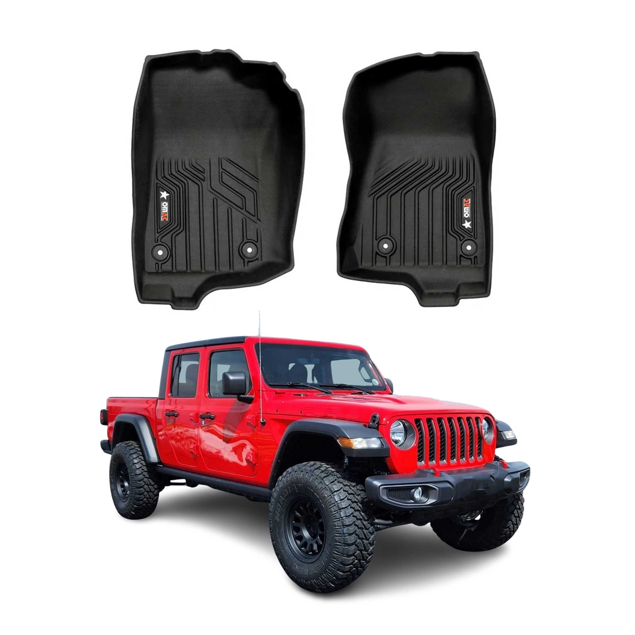 2020-2025 Jeep Gladiator Premium Floor Mats Liners First Row Front