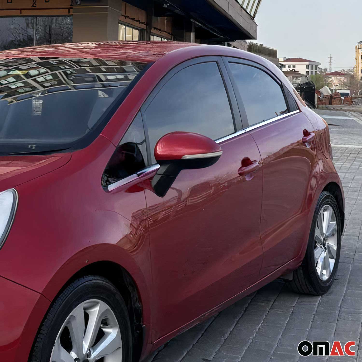 2012-2015 Kia Rio Window Molding Trim Streamer Stainless Steel Silver 6Pcs