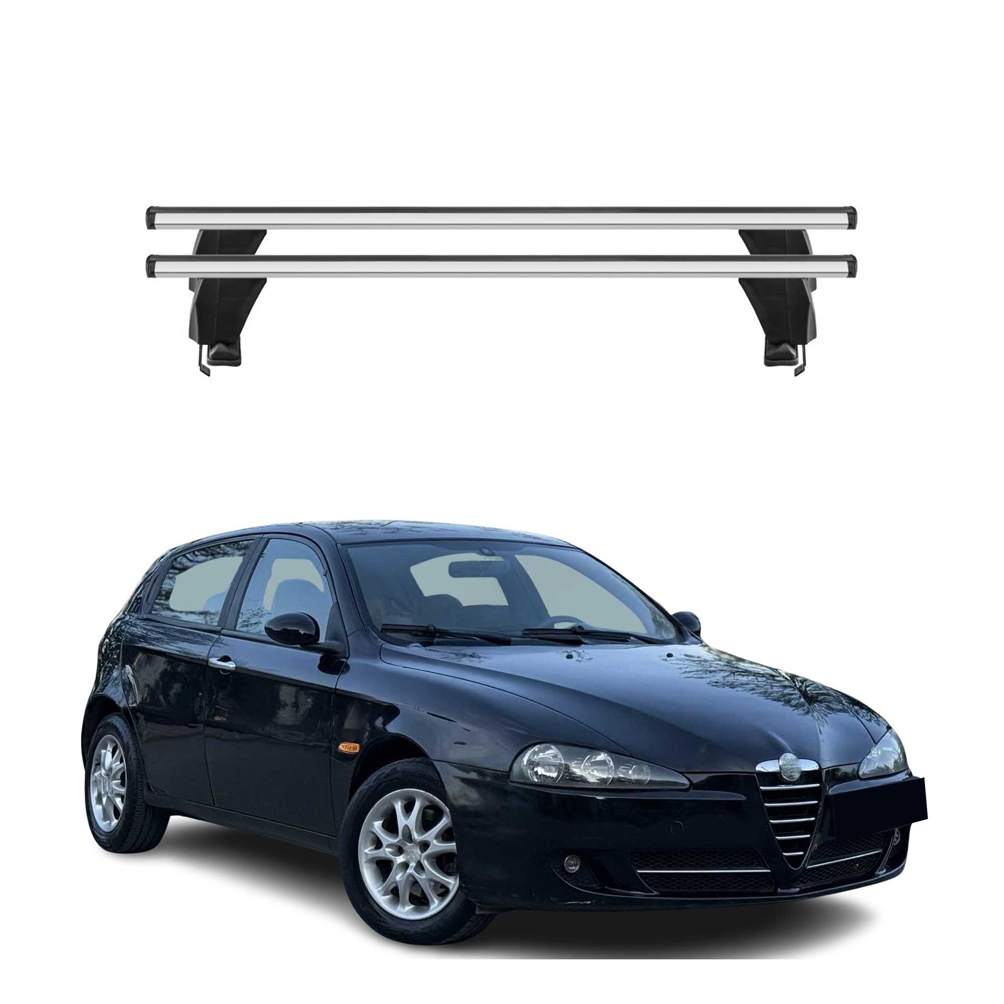 2002-2007 Alfa Romeo 147 Roof Rack Cross Bars Luggage Carrier 2 Pcs