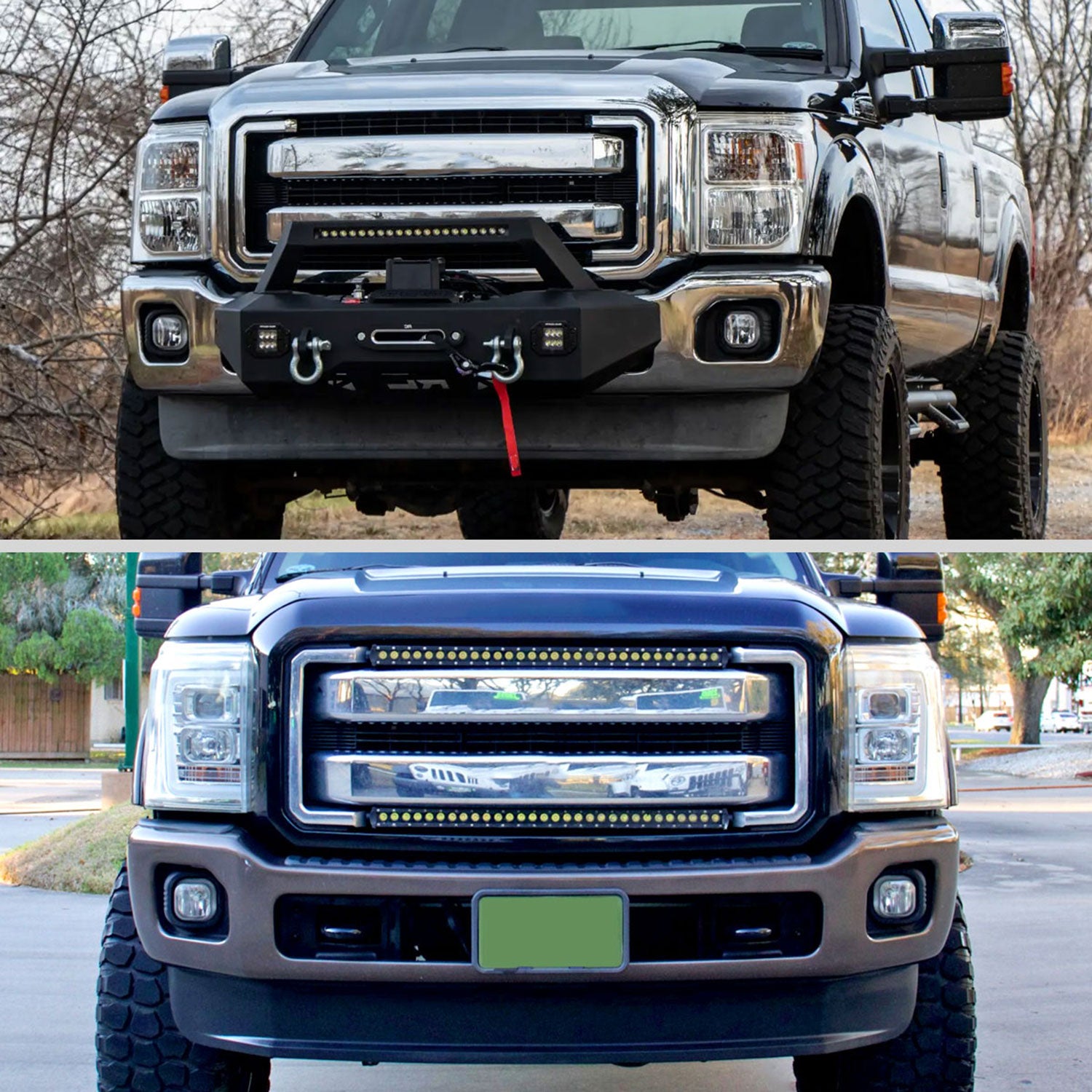 2011-2016 Ford F-250/F-350/F-450/F-550 12V/42W H10 Fog Lights Kit Chrome/Clear