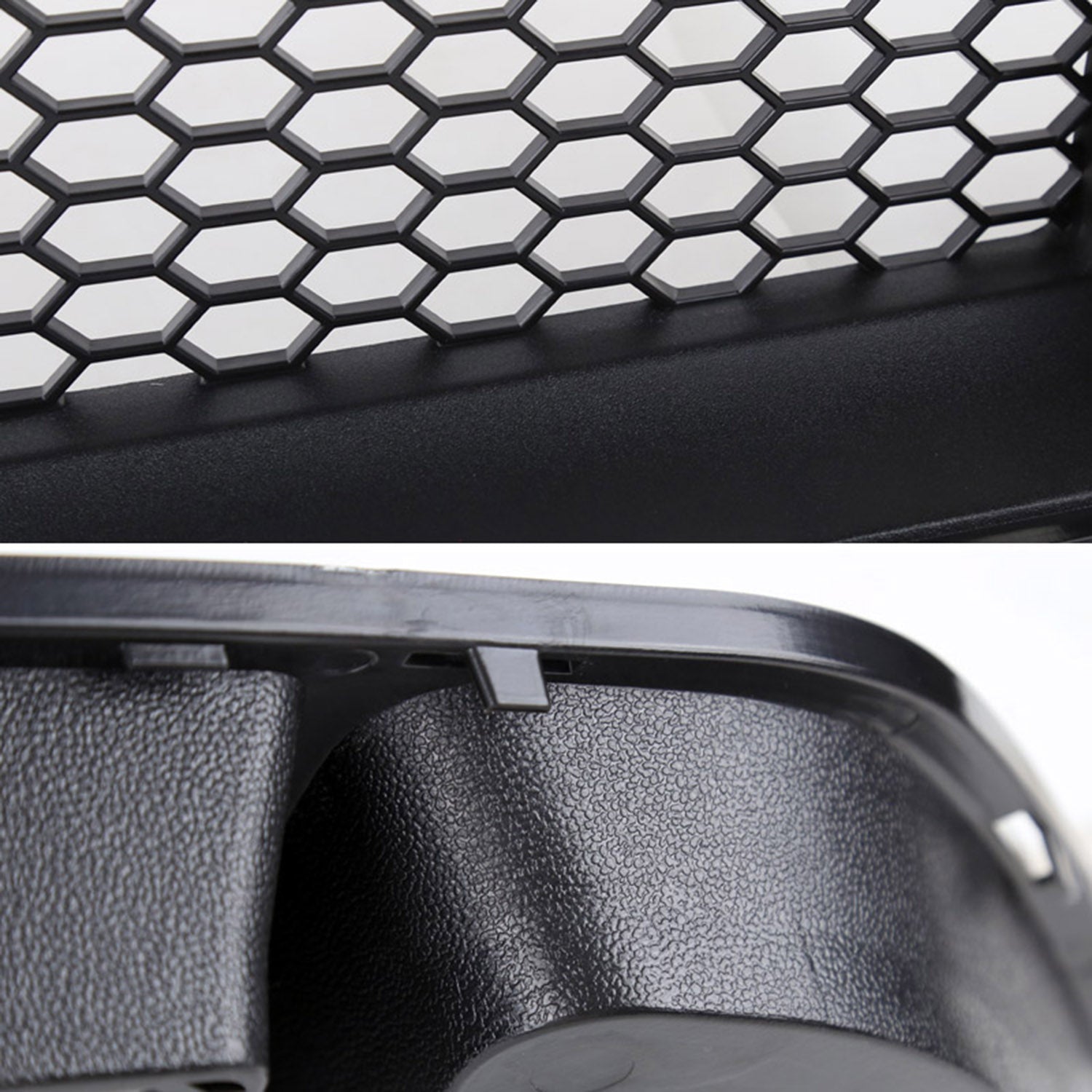 2015-2017 Ford Mustang Black ABS Mesh Grille w/ Dual Integrated LED Bar