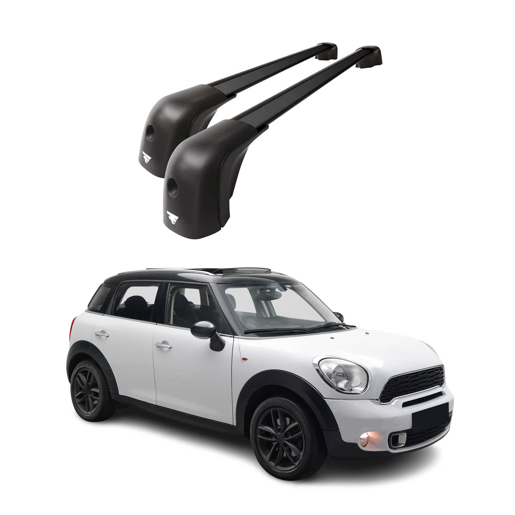 2011-2016 Mini Cooper Countryman R60 Roof Racks Cross Bars Black
