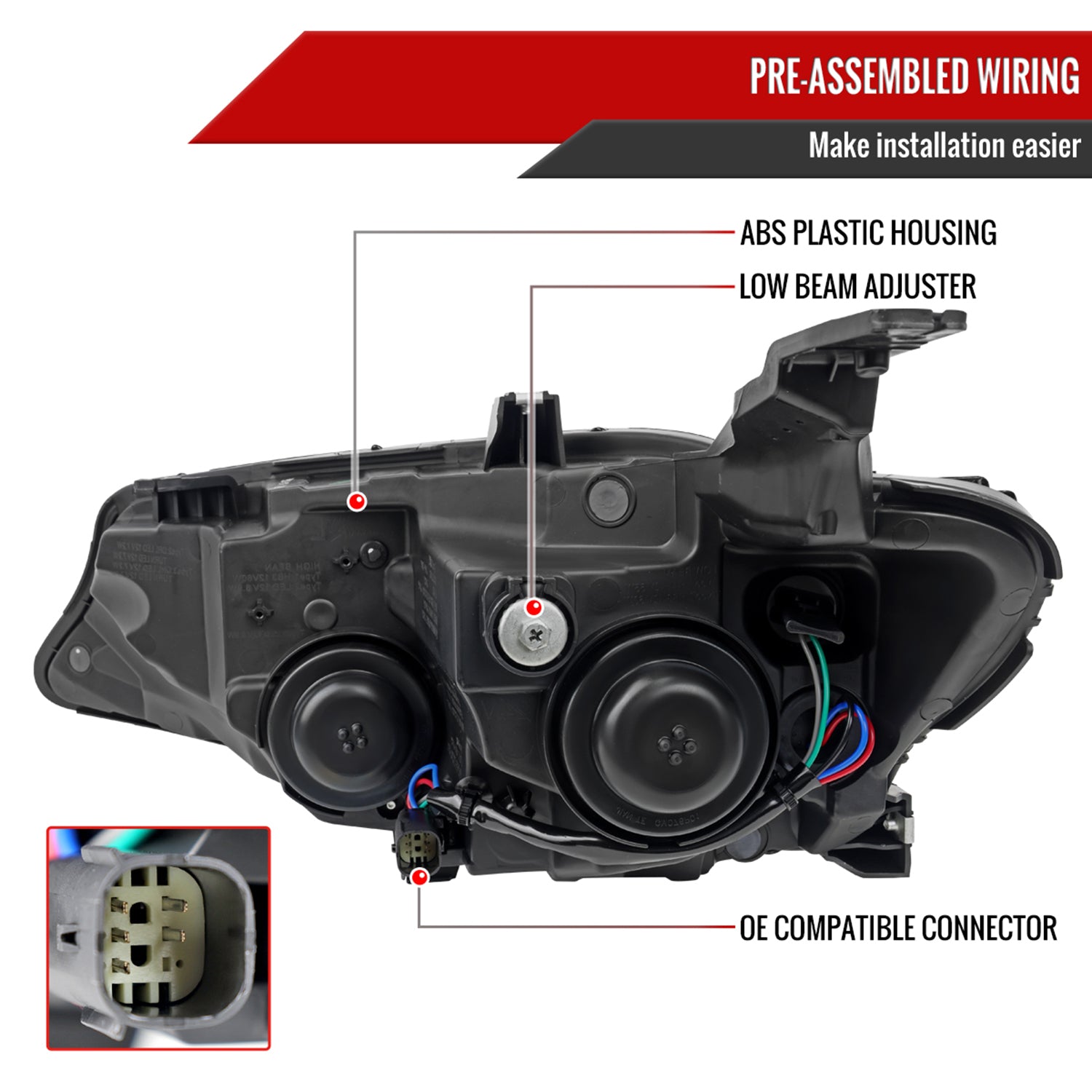 2019-2024 Chevy Malibu Factory Projector Right Passenger Side Headlight Black