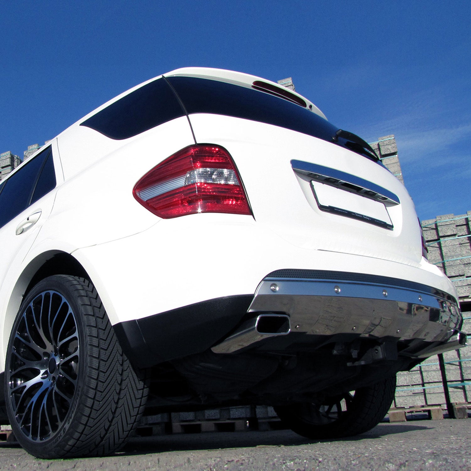 2006-2008 Mercedes Benz W164 ML350 Front & Rear Chrome S.Steel Skid Plate Kit