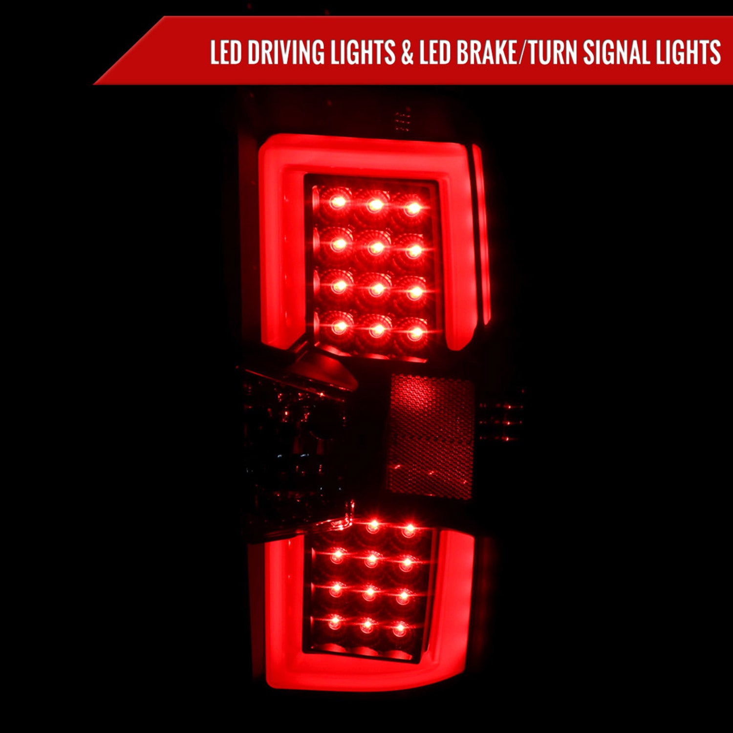 2014-2017 Chevy Silverado/ GMC Sierra 3500HD V2 LED Tail Lights Chrome/Clear