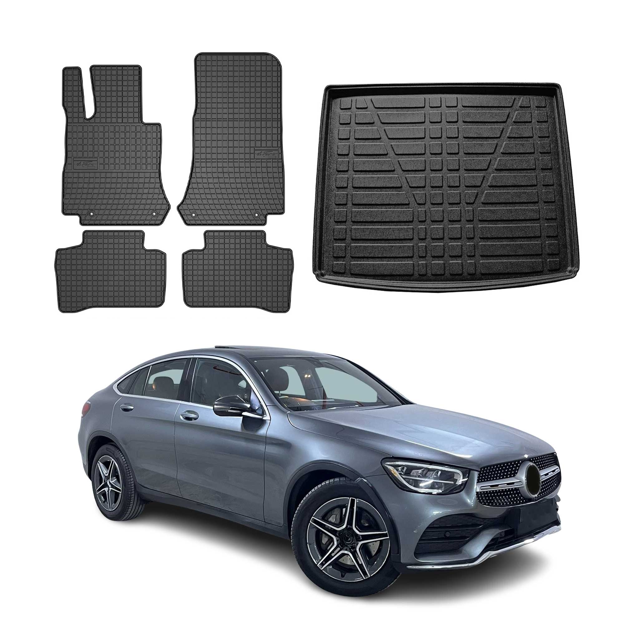 2016-2019 Mercedes GLC Class Coupe C253 Floor Mats & Cargo Liner Full Set All Weather