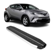 2018-2022 Toyota C-HR Hybrid Running Boards Side Steps Silver & Black