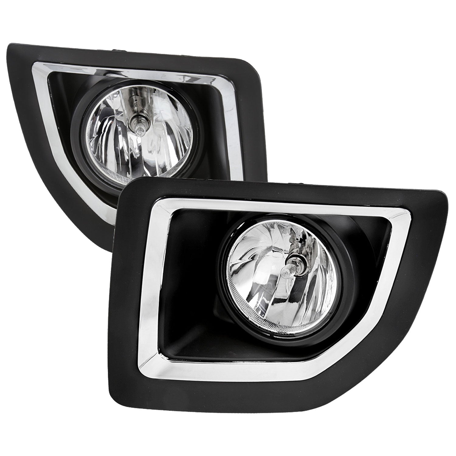 2015-2018 GMC Sierra 2500HD/3500HD PS24W Fog Lights Kit Chrome/Clear Lens