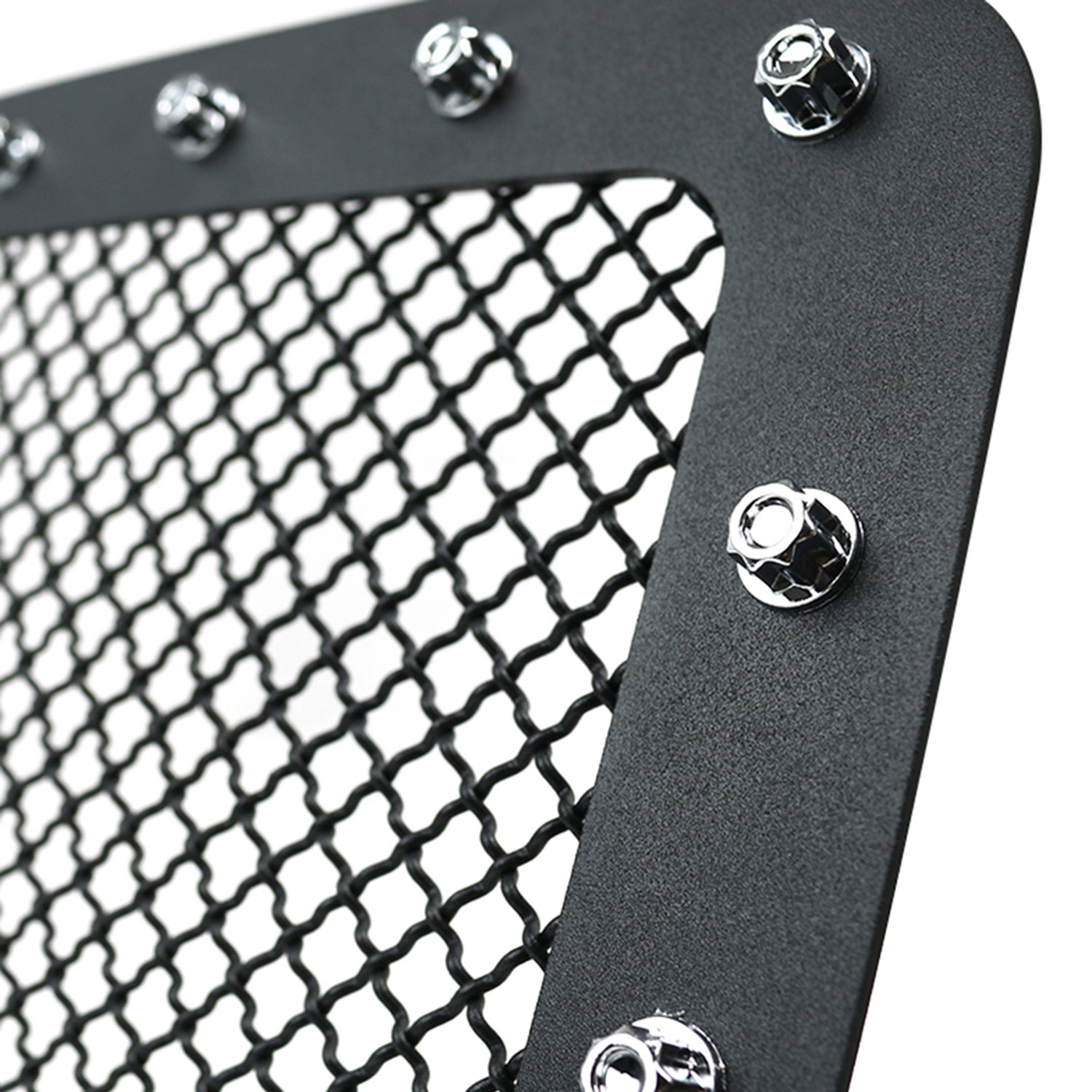 1999-2004 F-250/350/450/550/Excursion Rivet Black Steel 3PC Mesh Grille Insert