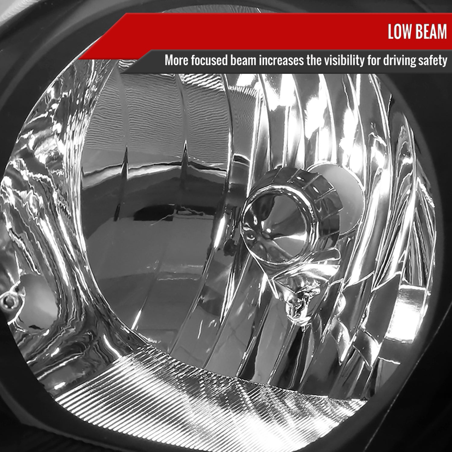 2003-2008 Toyota Corolla Factory Style Headlights Matte Black/Clear Lens