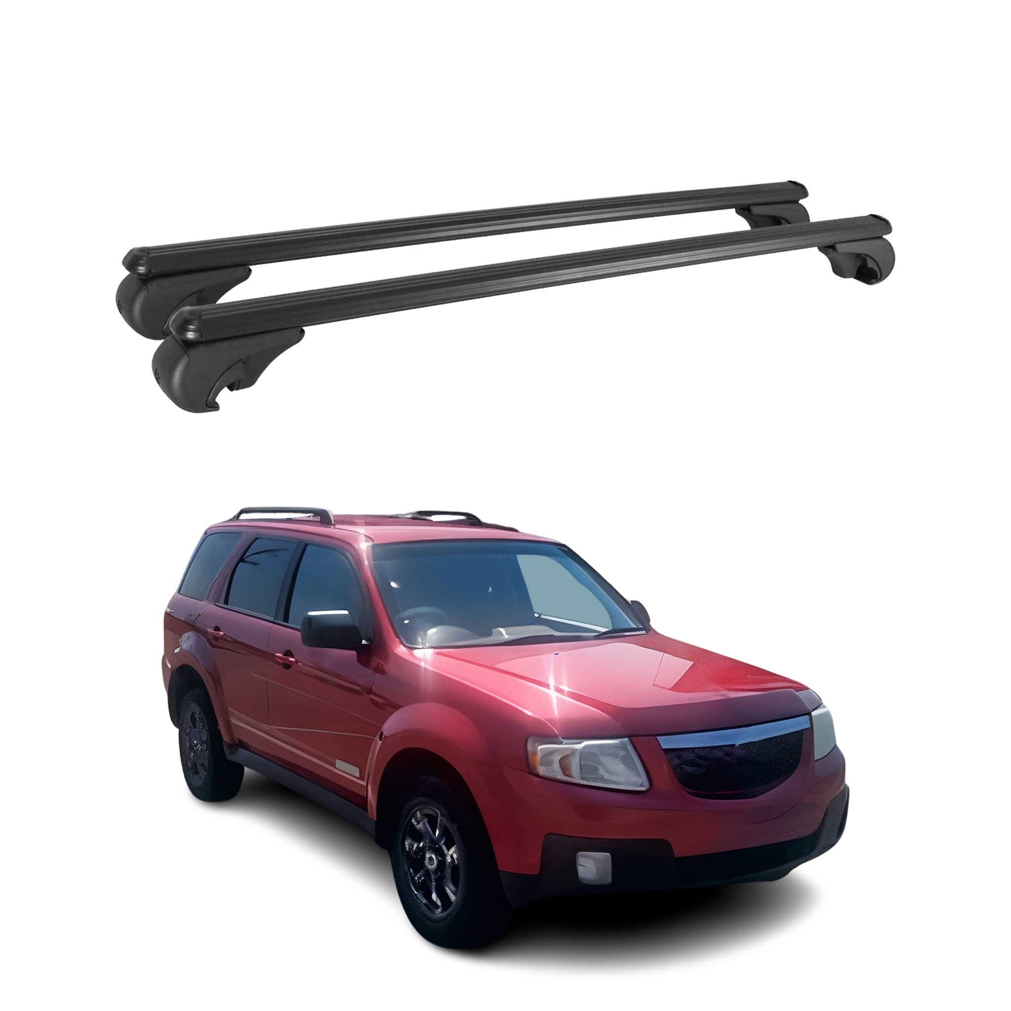 2008-2011 Mazda Tribute Roof Rack Cross Bars Black