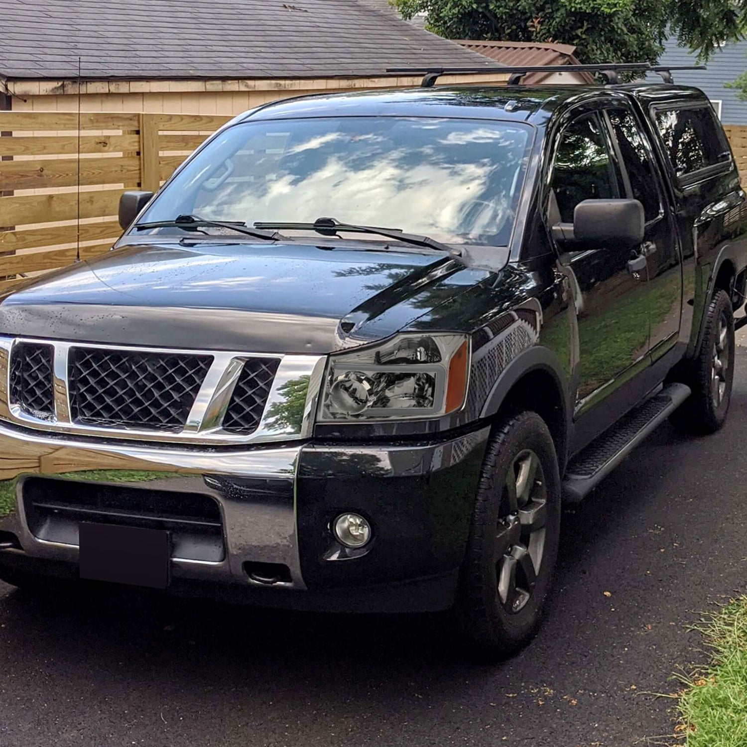 2004-2015 Nissan Titan / 04-2007 Armada LED Bar Factory Headlights Light Smoke