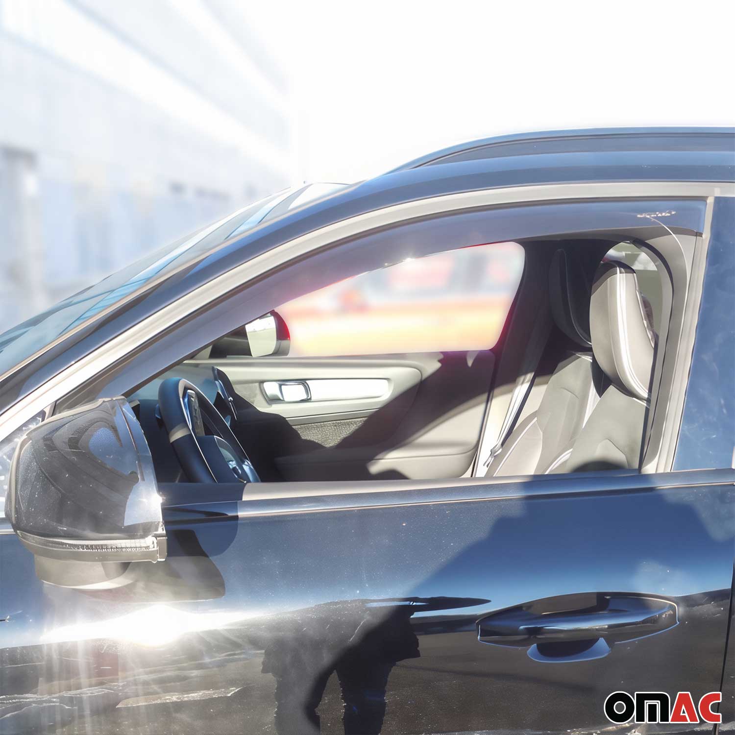 2019-2026 Volvo XC40 Window Visor Vent Rain Deflector 4Pcs Smoke