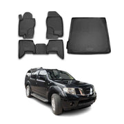 2005-2012 Nissan Pathfinder Floor Mats & Cargo Liner Full Set All Weather Black
