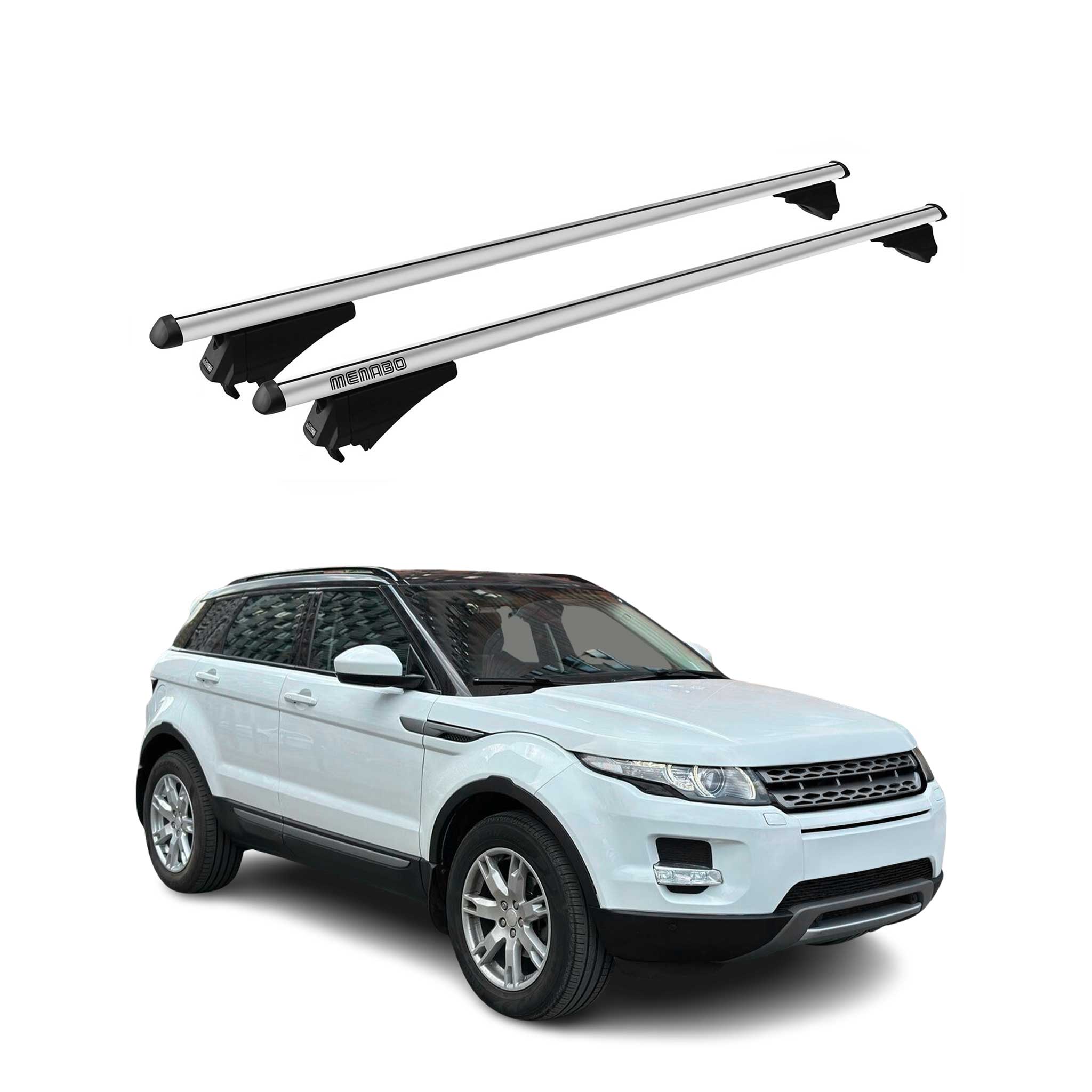 2012-2019 Land Rover Range Rover Evoque Roof Rack Cross Bars Silver
