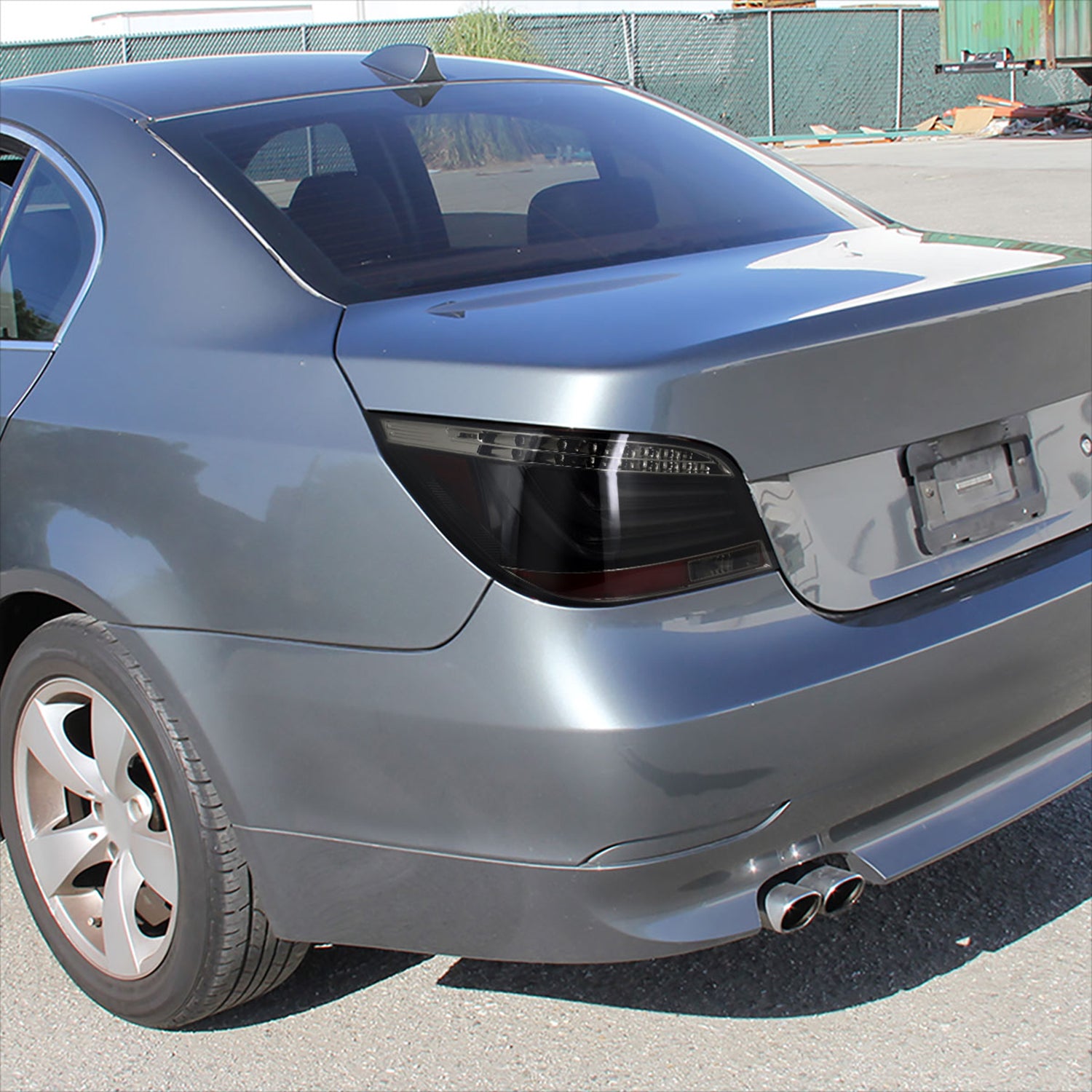 2008-2010 BMW E60 5 Series Sedan LED Tail Lights Glossy Black/Smoke Lens