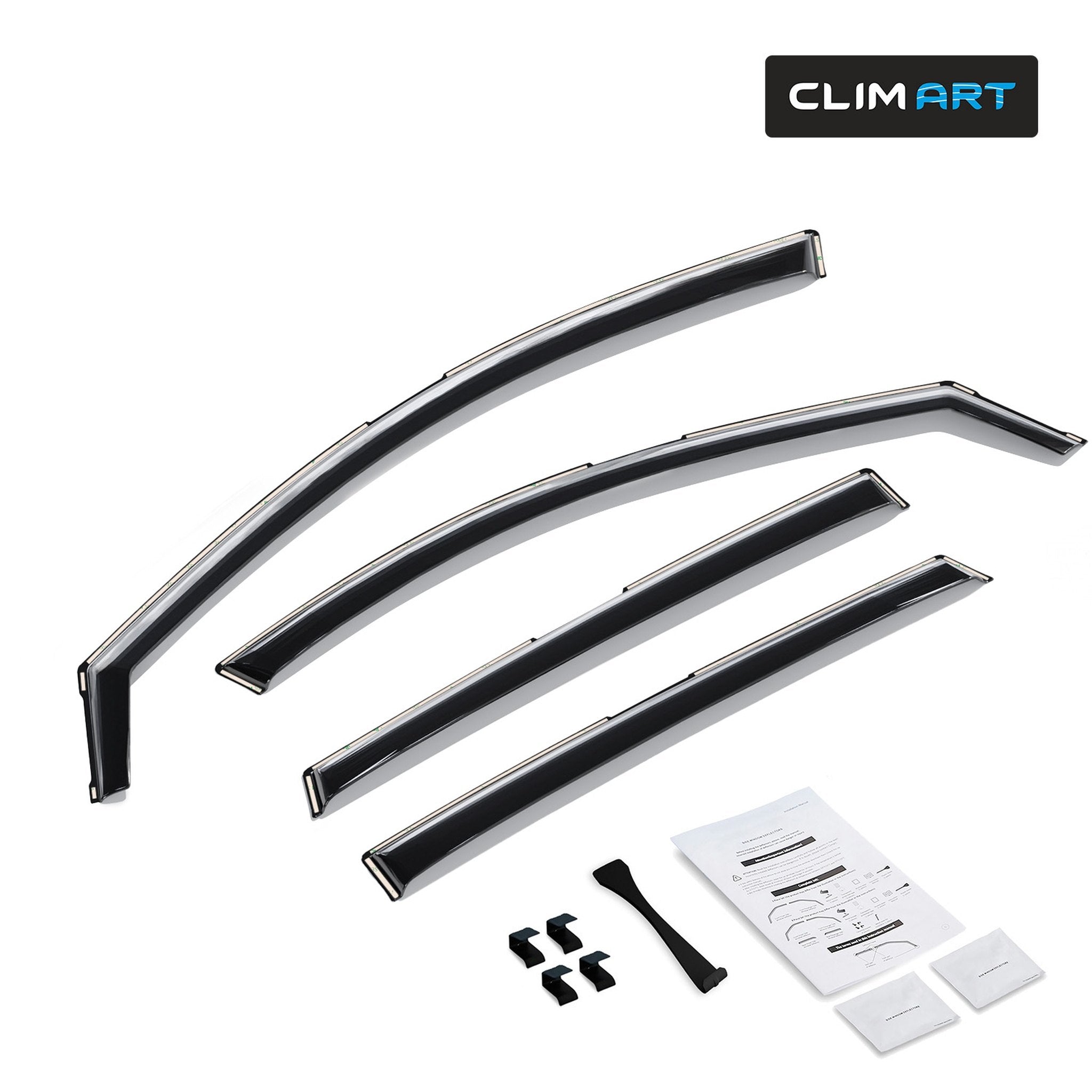 Clim Art Wind Deflectors for Acura RDX 2019-2026 In-channel Dark Smoke 4Pcs