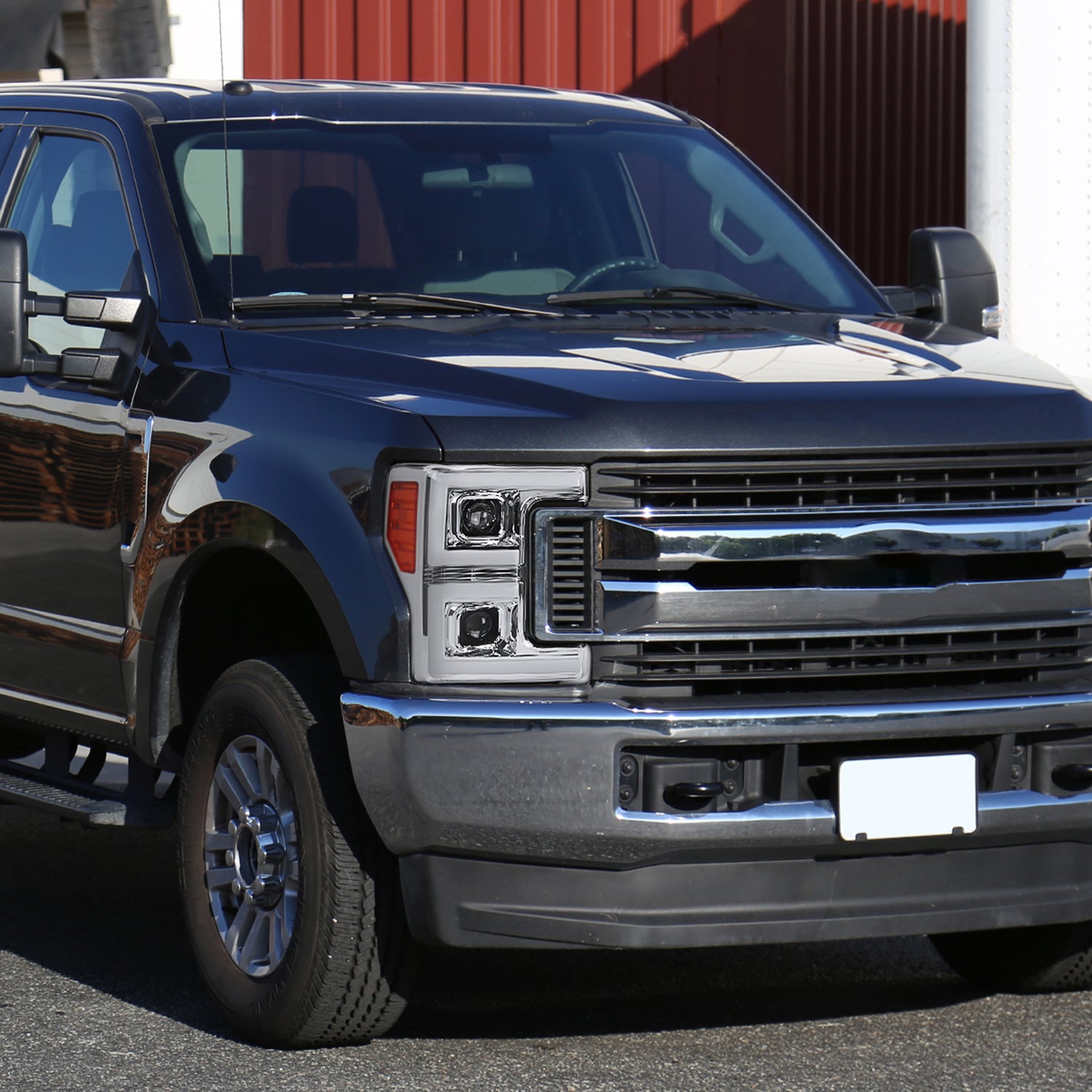 2017-2019 Ford F-250 F-350 F-450 F-550 LED C-Bar Headlights Signal Chrome