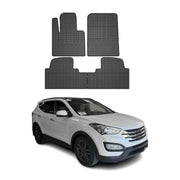 2013-2018 Hyundai Santa Fe Floor Mats Liners Full Set All Weather Rubber Black