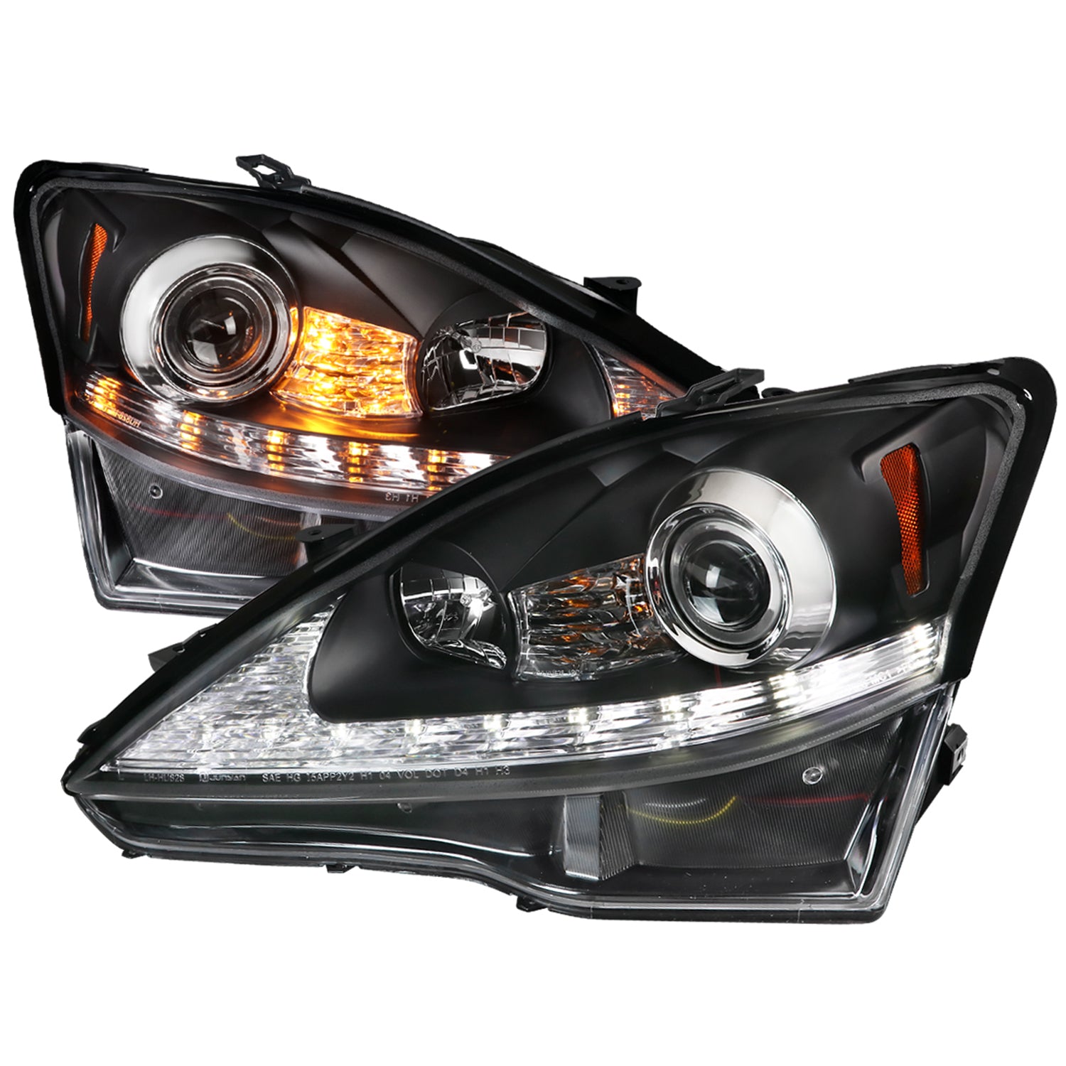 2006-2010 Lexus IS250/IS350 LED Light Projector Headlights Turn Signals Black