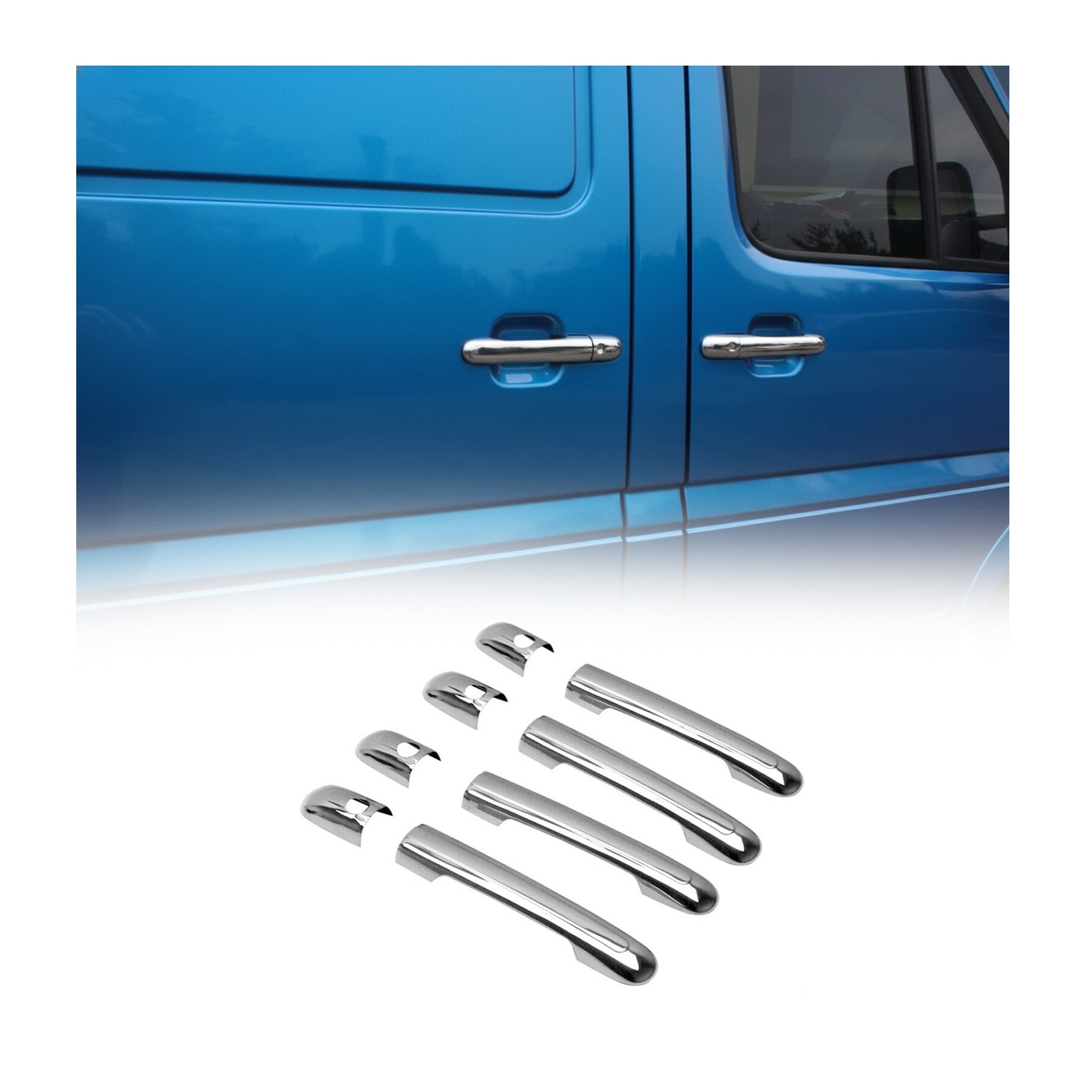 2003-2006 Dodge Sprinter Car Door Handle Cover Protector Stainless Steel 8 Pcs