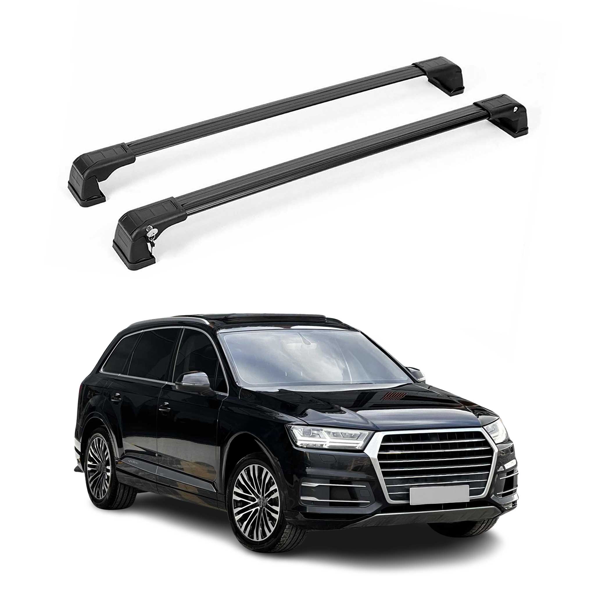 2017-2025 Audi Q7 Roof Rack Cross Bars Black