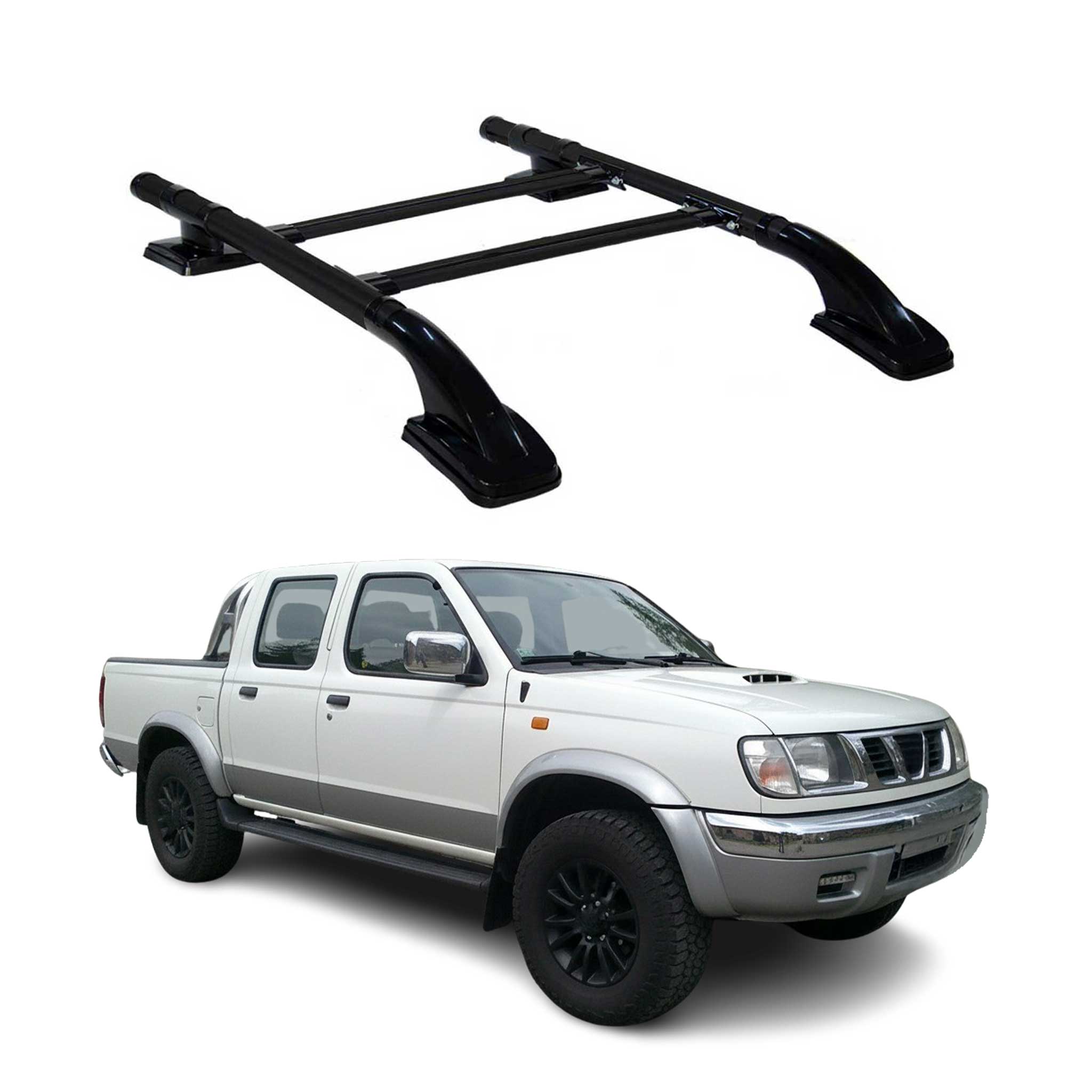 1998-2004 Nissan Frontier Crew Cab Roof Rack Rails Side Rails Black