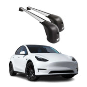 2020-2025 Tesla Model Y Roof Racks Cross Bars Carrier Silver 2 Pcs