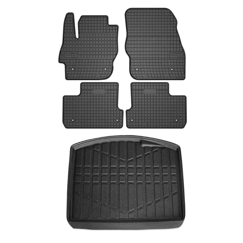 2010-2013 Mazda 3 Hatchback Floor Mats & Cargo Liner Full Set All Weather Black