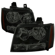 2007-2014 Chevy Avalanche/Tahoe/Suburban Factory Headlights Matt Black/Smoke