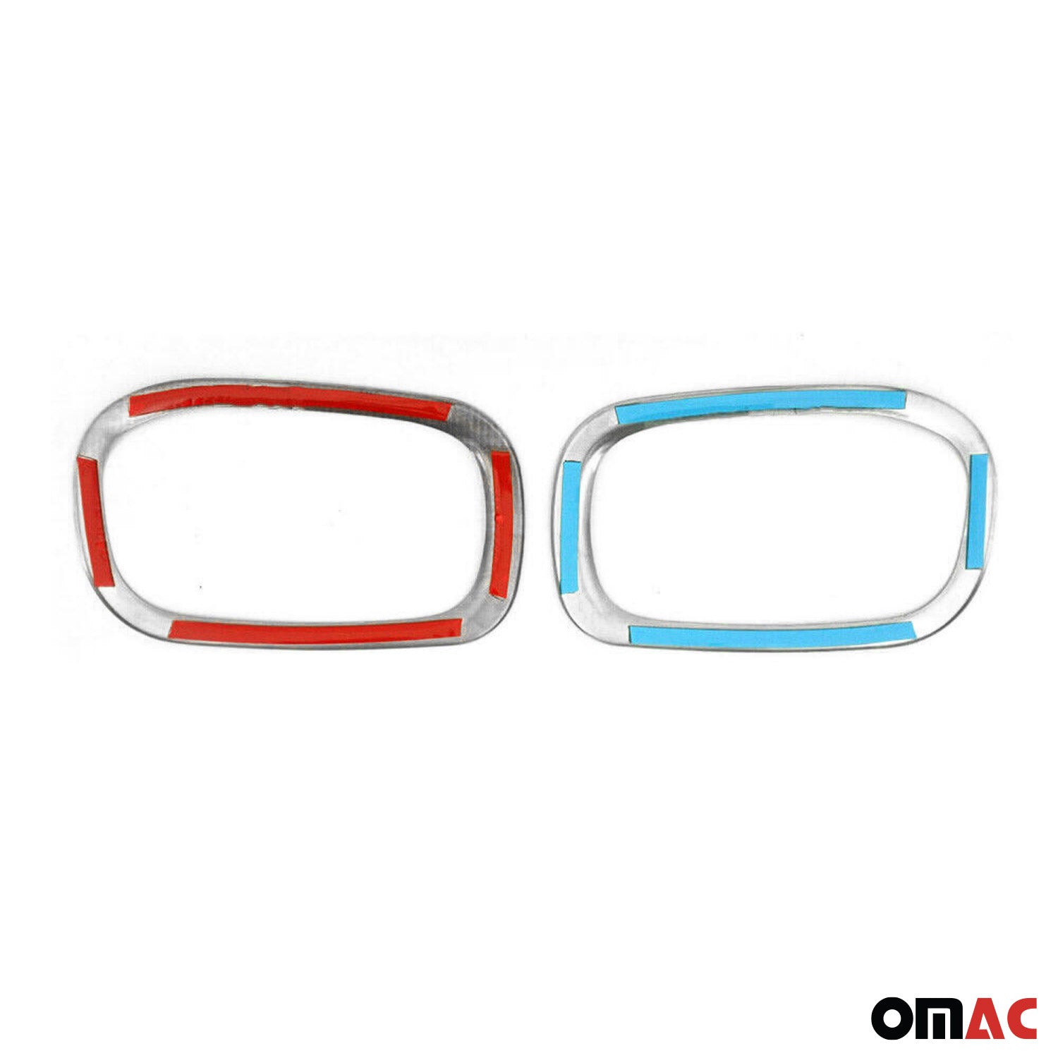 2015-2018 Jeep Renegade Rear Reflector Lamp Rim Frame Dark Steel 2 Pcs