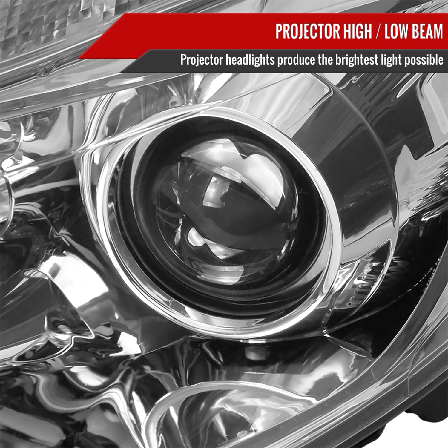 2012-2014 Ford Focus Projector Headlights LED Light &Turn Signal Lights Chrome