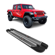 2020-2025 Jeep Gladiator Crew Cab Nerf Bar Side Step Running Boards Alu 2x
